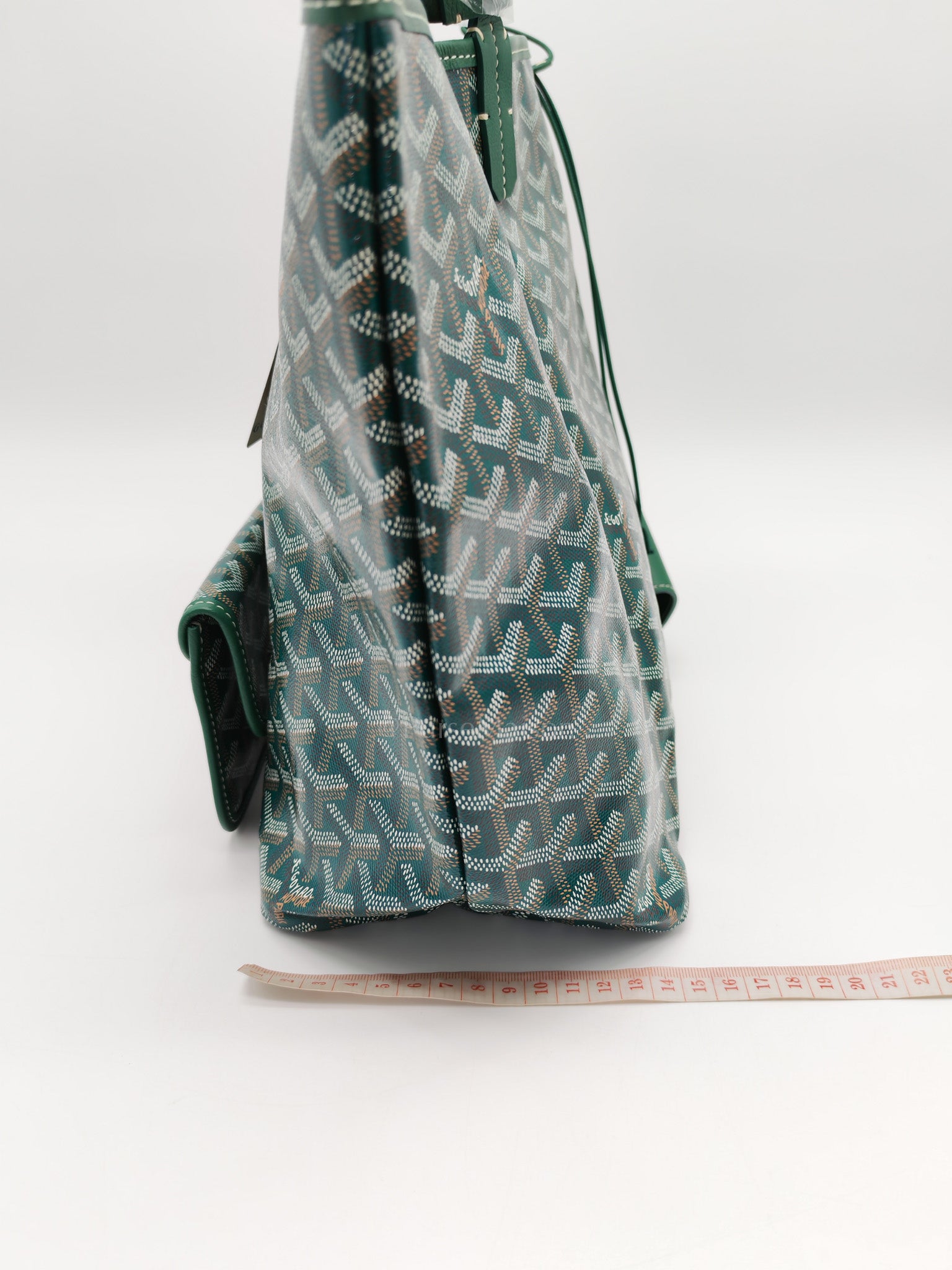 Saint Louis PM in Vert/Green Goyardine Canvas with Croc Universel Clip Charm | Purse Maison Luxury Bags Shop