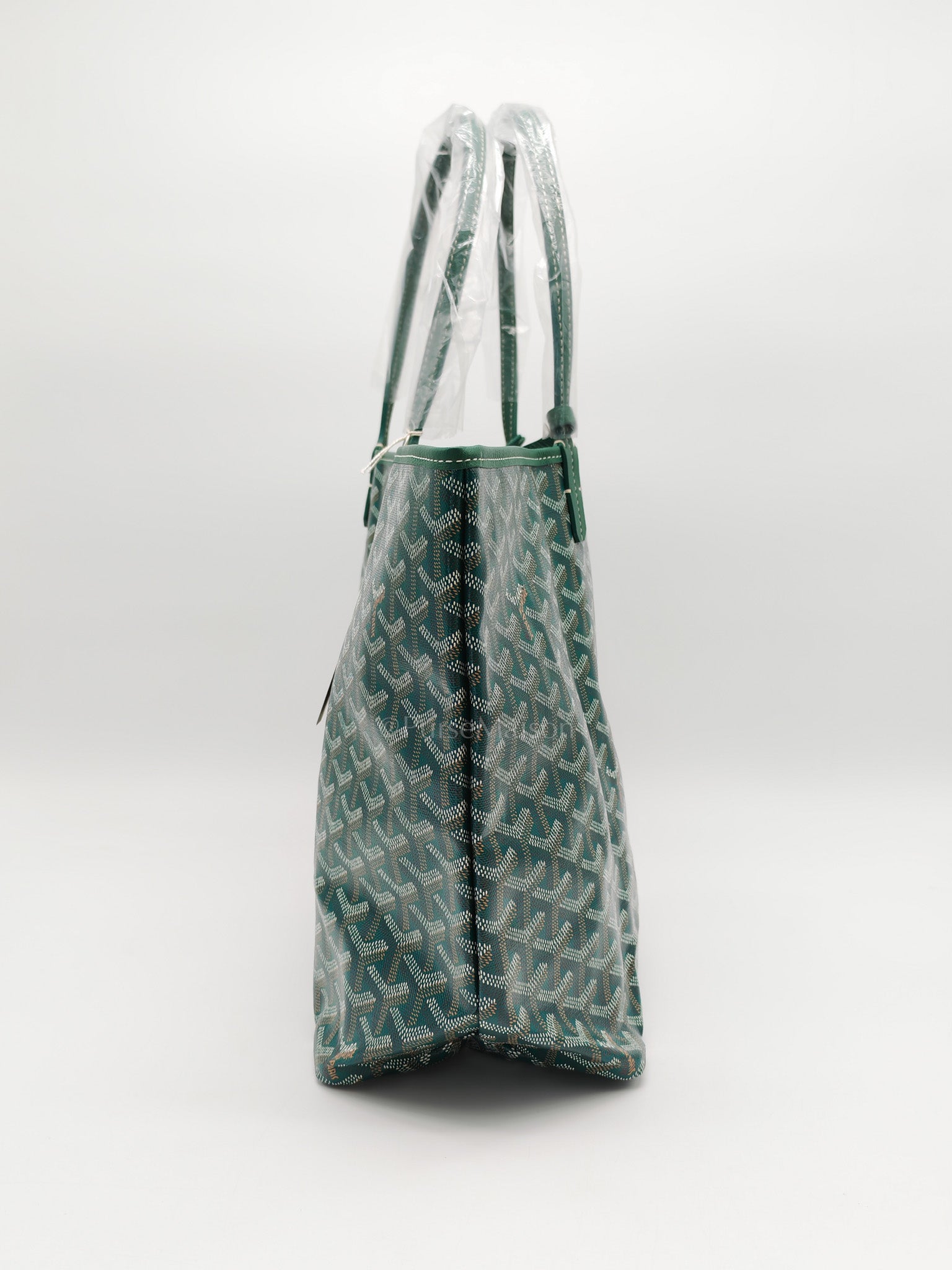 Saint Louis PM in Vert/Green Goyardine Canvas with Croc Universel Clip Charm | Purse Maison Luxury Bags Shop