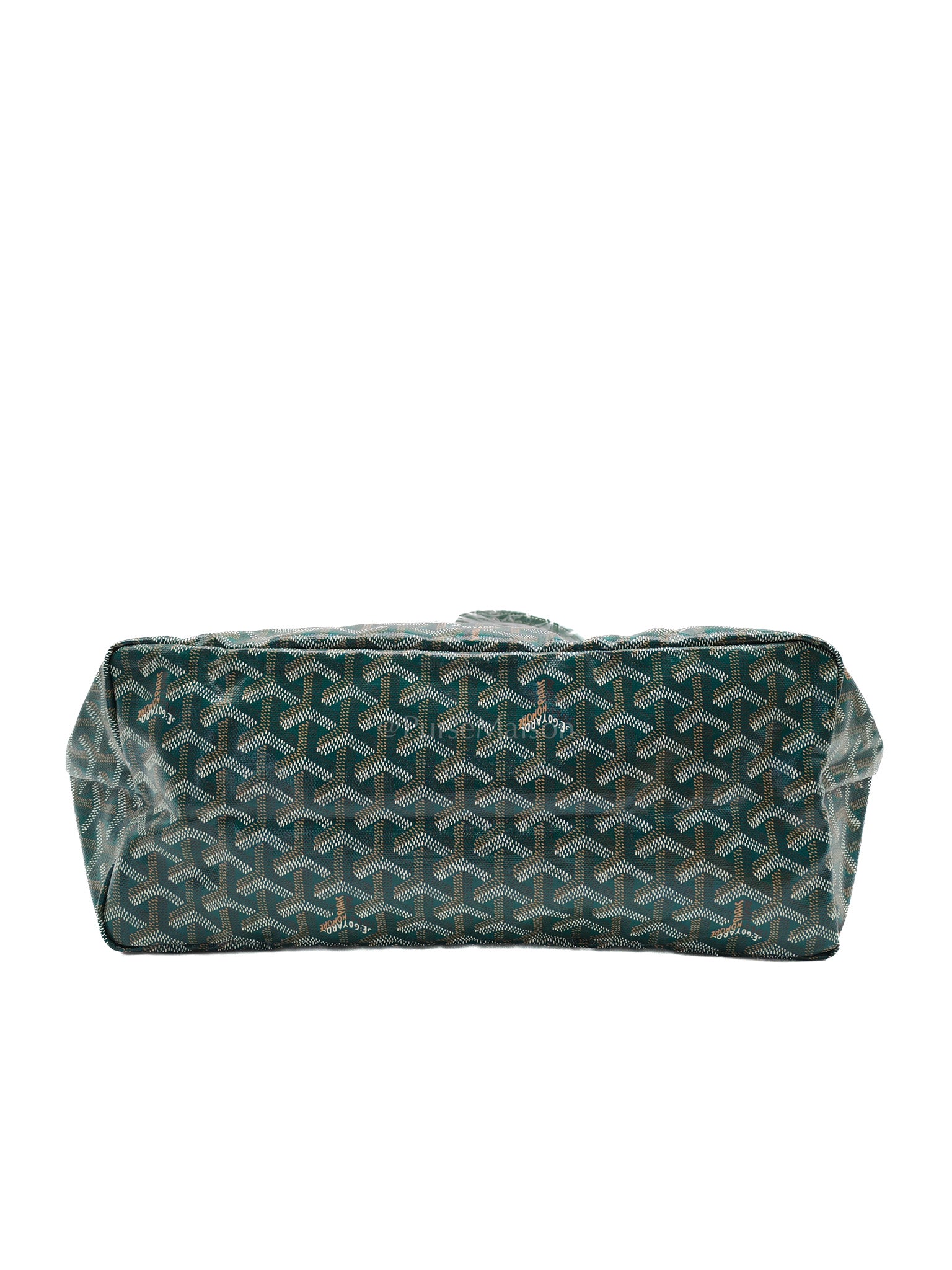 Saint Louis PM in Vert/Green Goyardine Canvas with Croc Universel Clip Charm | Purse Maison Luxury Bags Shop