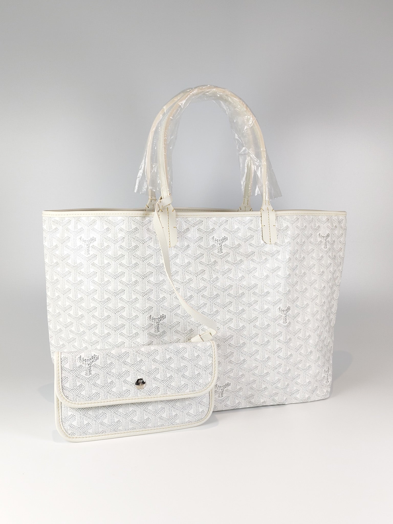 Saint Louis PM in White Goyardine Canvas | Purse Maison Luxury Bags Shop