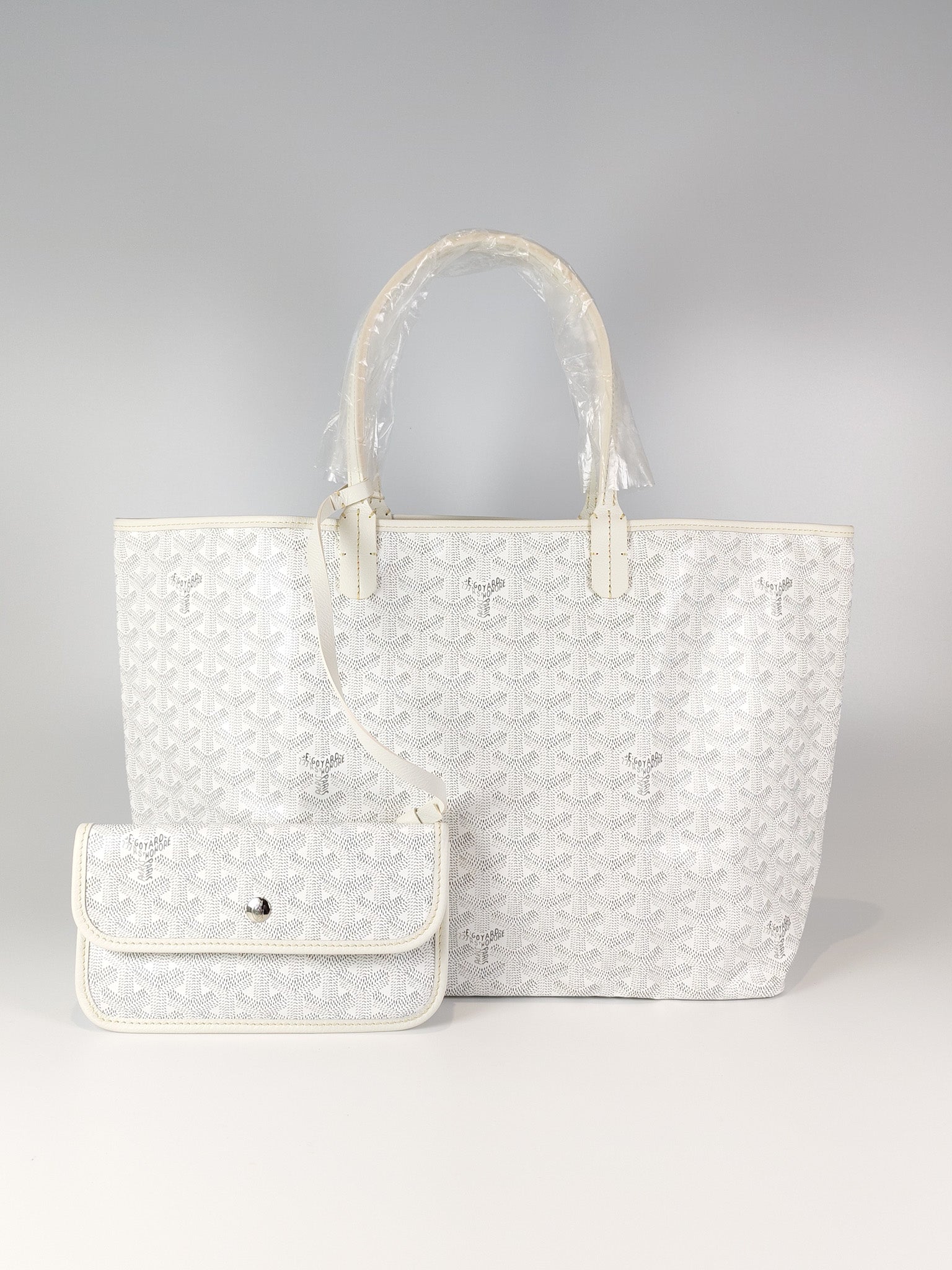Saint Louis PM in White Goyardine Canvas | Purse Maison Luxury Bags Shop