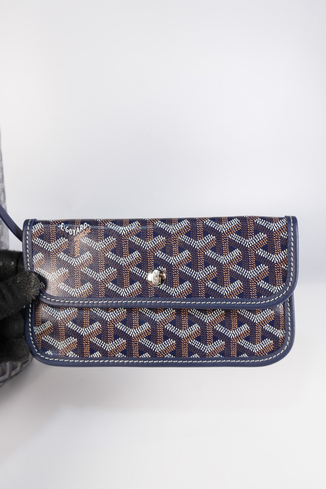 Saint Louis PM Navy Blue in Goyardine Canvas | Purse Maison Luxury Bags Shop