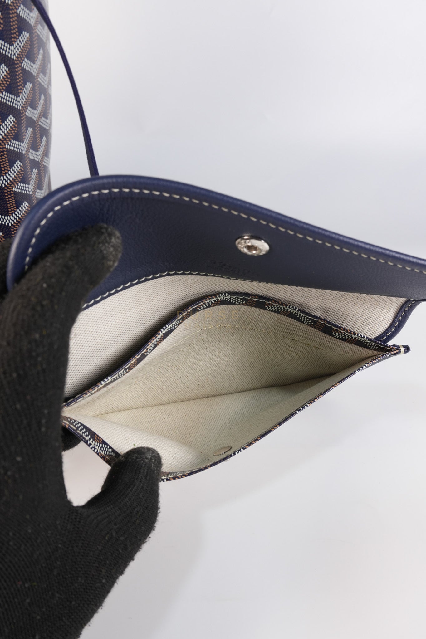 Saint Louis PM Navy Blue in Goyardine Canvas | Purse Maison Luxury Bags Shop