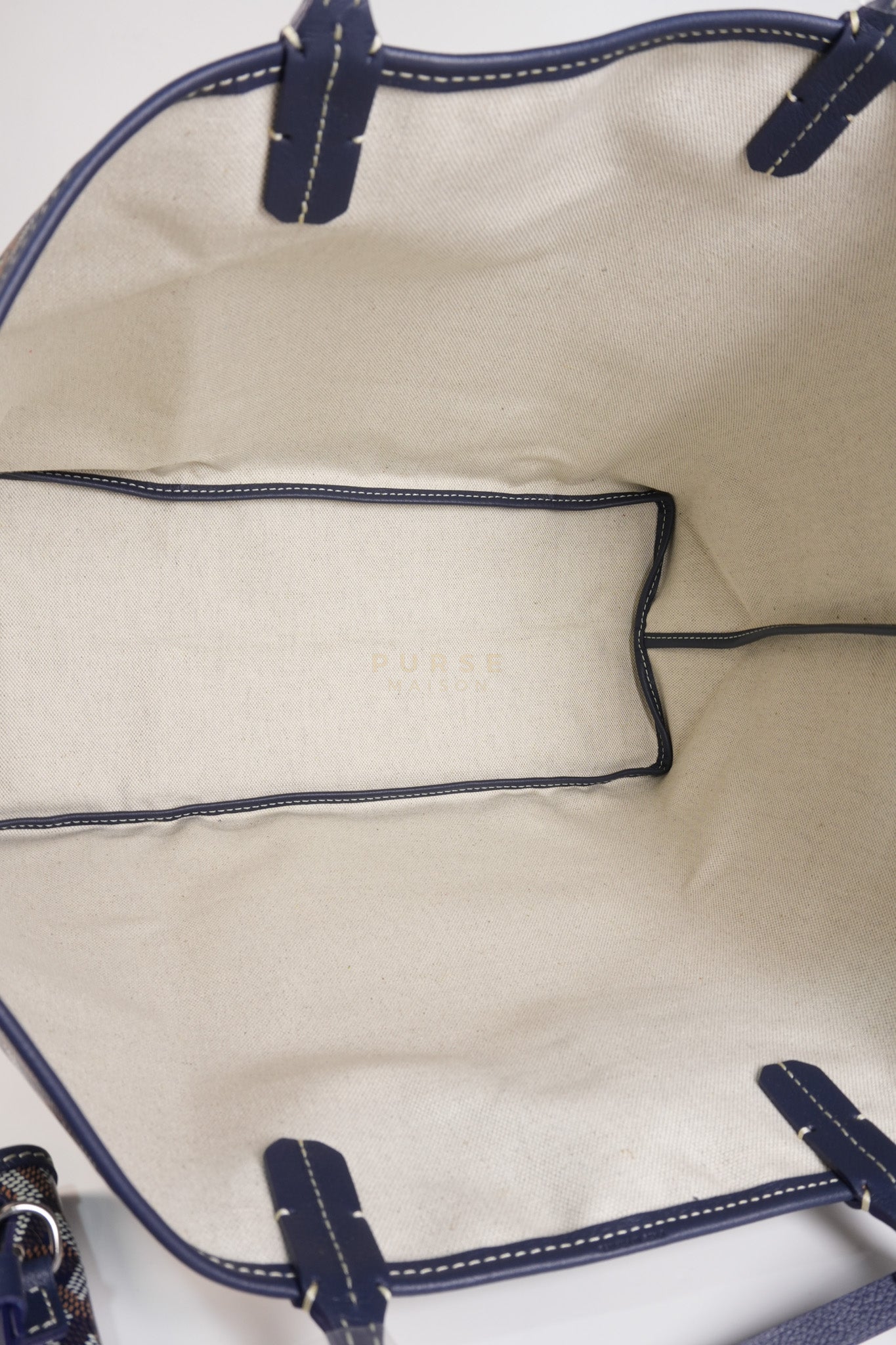 Saint Louis PM Navy Blue in Goyardine Canvas | Purse Maison Luxury Bags Shop