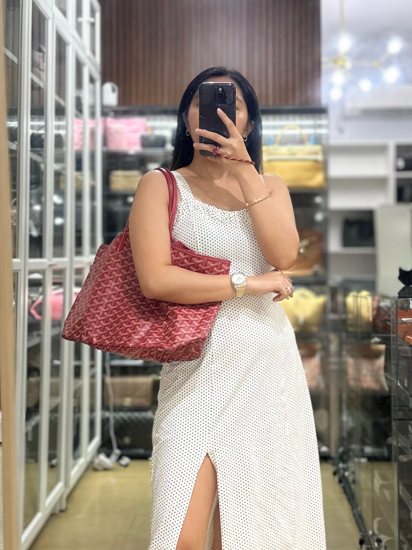 Saint Louis PM Red Goyardine Canvas