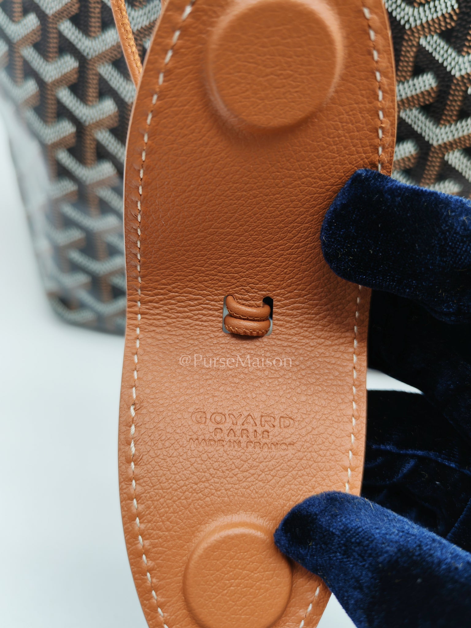 Saint Louis PM Tan with Croc Universel Clip Charm in Goyardine Canvas Tote Bag | Purse Maison Luxury Bags Shop