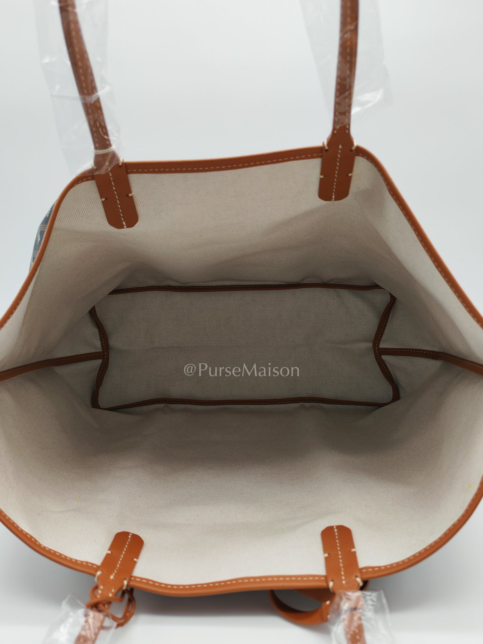 Saint Louis PM Tan with Croc Universel Clip Charm in Goyardine Canvas Tote Bag | Purse Maison Luxury Bags Shop