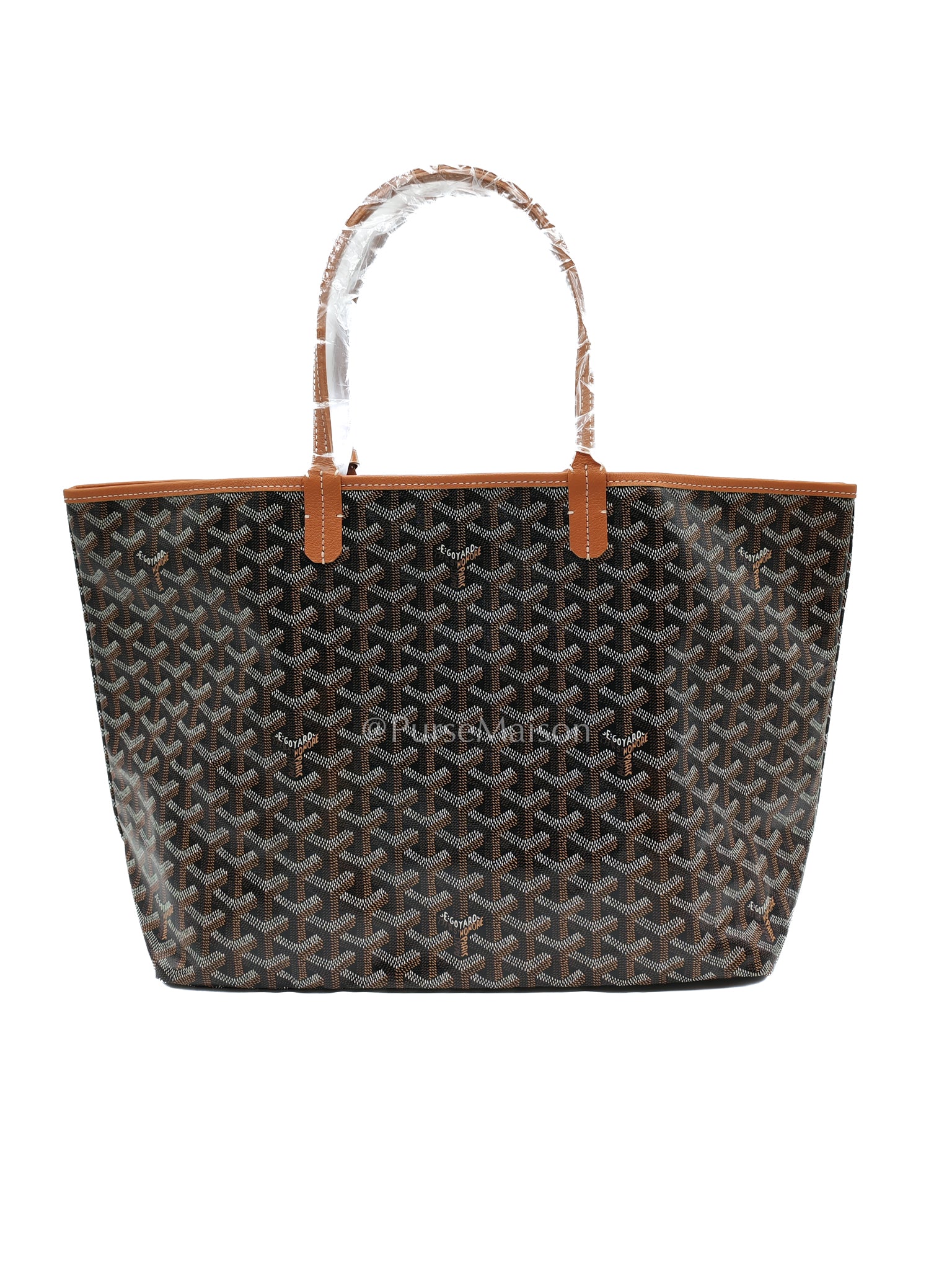 Saint Louis PM Tan with Croc Universel Clip Charm in Goyardine Canvas Tote Bag | Purse Maison Luxury Bags Shop