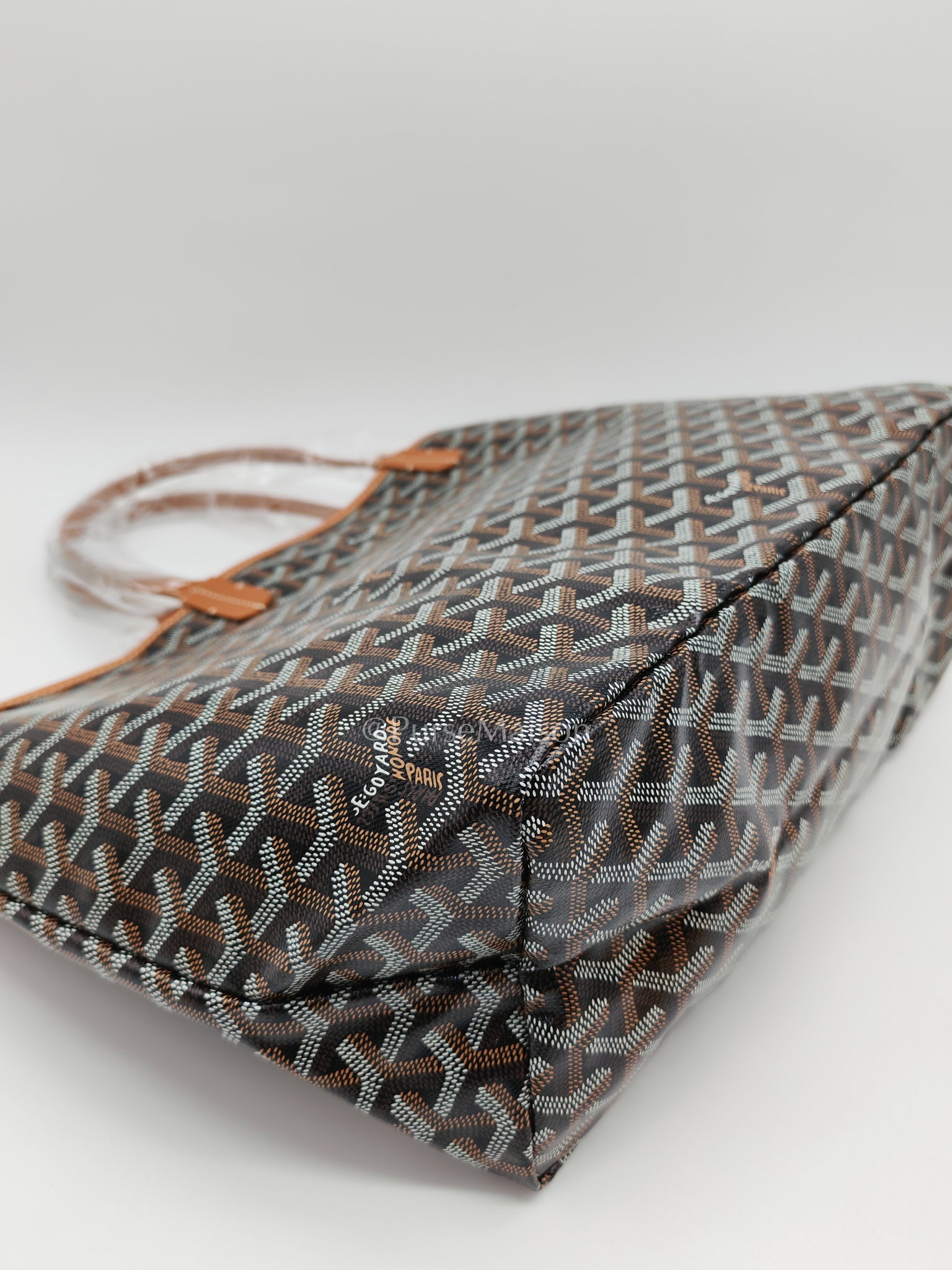 Saint Louis PM Tan with Croc Universel Clip Charm in Goyardine Canvas Tote Bag | Purse Maison Luxury Bags Shop