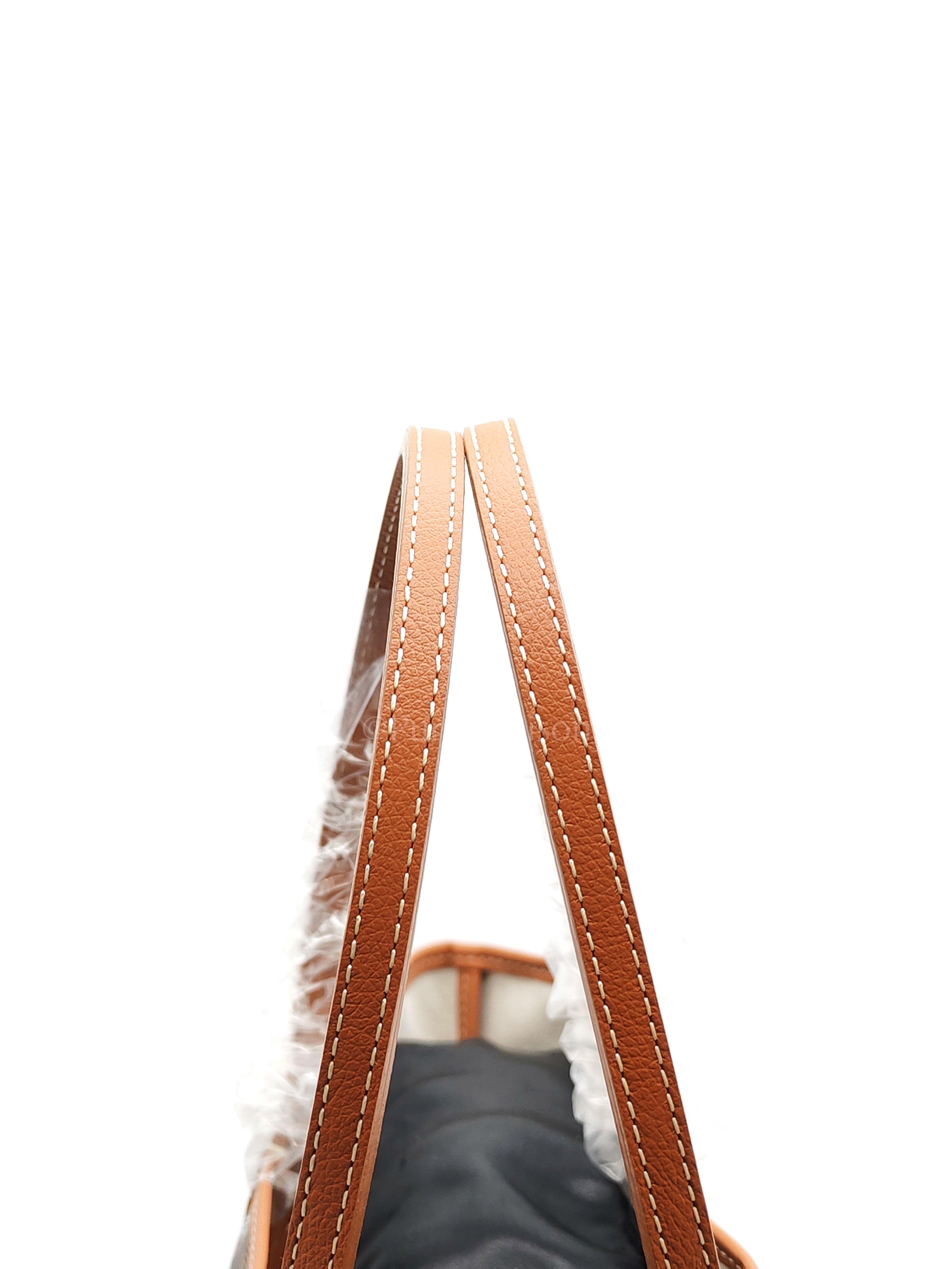 Saint Louis PM Tote Bag in Tan/Black Goyardine Canvas with Croc Universal Clip Charm | Purse Maison Luxury Bags Shop