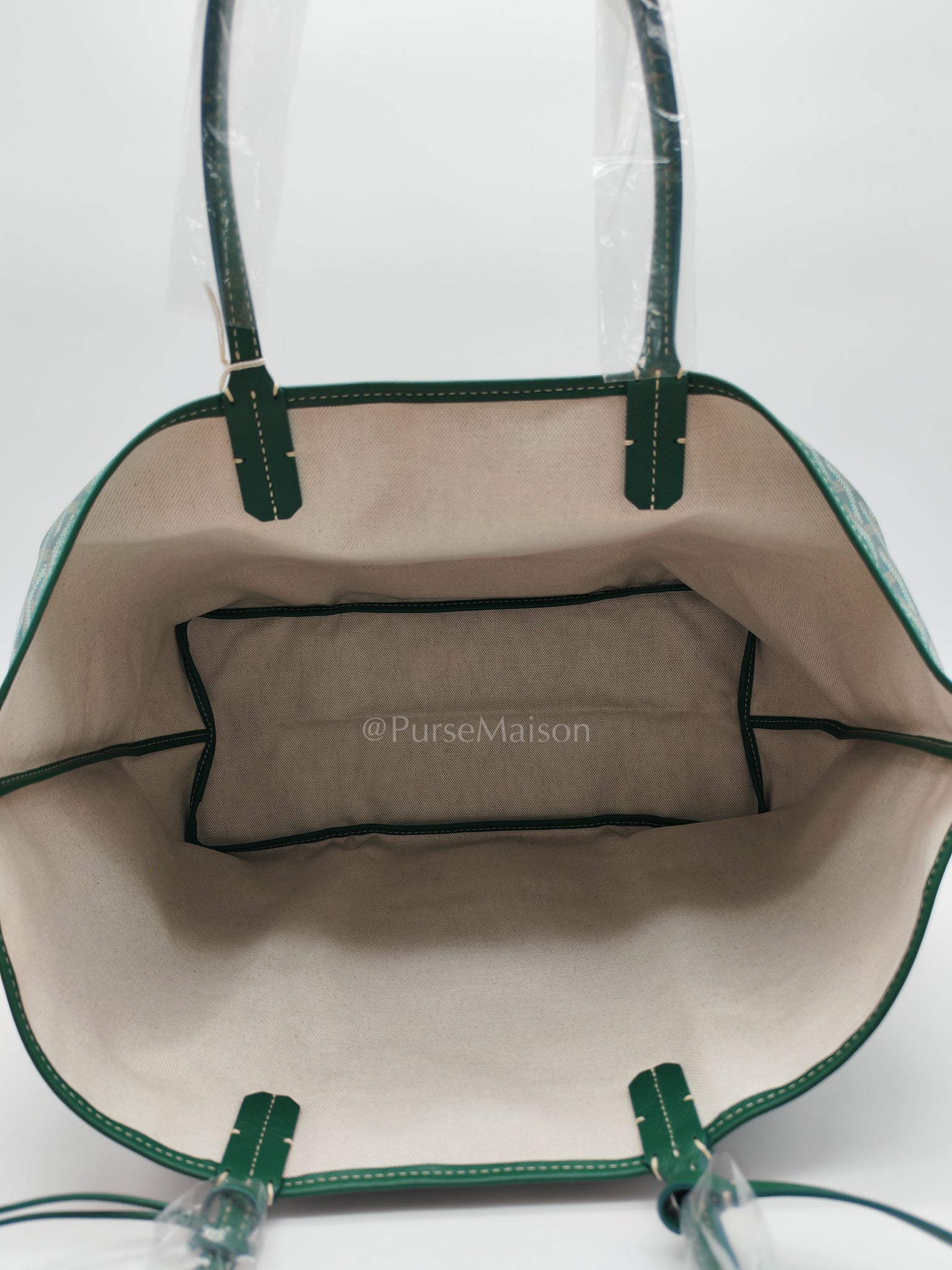 Saint Louis PM Vert/Green with Croc Universel Clip Charm in Goyardine Canvas | Purse Maison Luxury Bags Shop