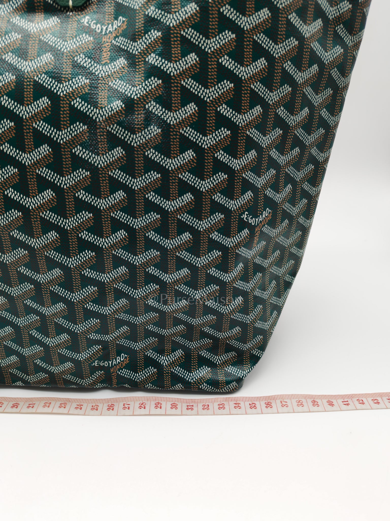 Saint Louis PM Vert/Green with Croc Universel Clip Charm in Goyardine Canvas | Purse Maison Luxury Bags Shop