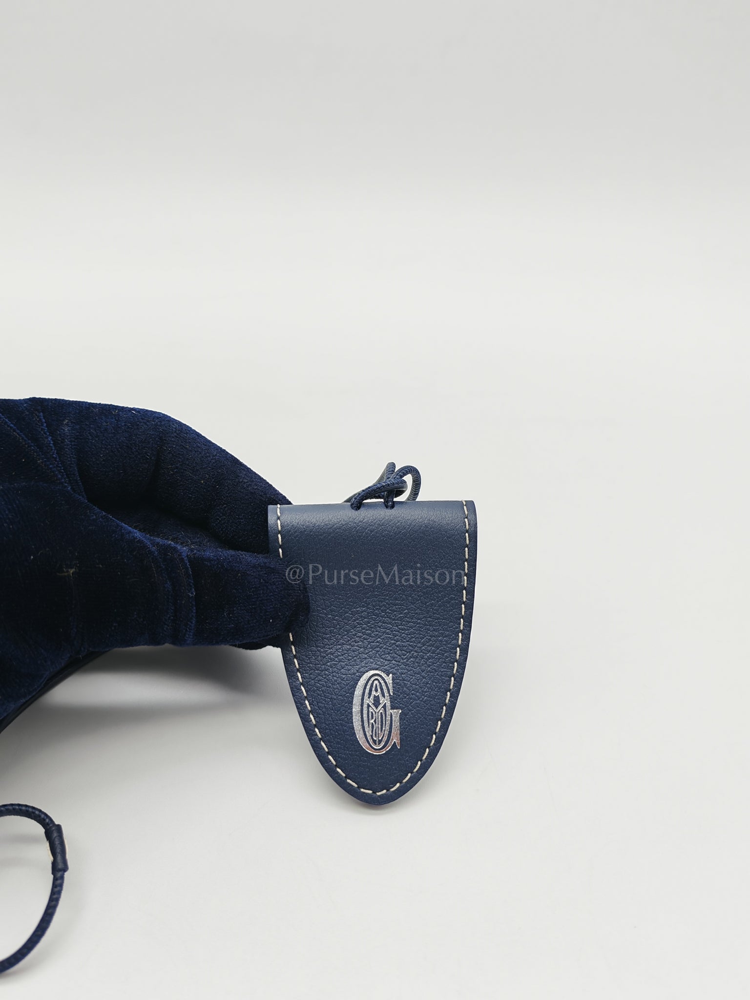 Saint Louis PM with Croc Universel Clip Charm in Navy Blue Goyardine Canvas | Purse Maison Luxury Bags Shop