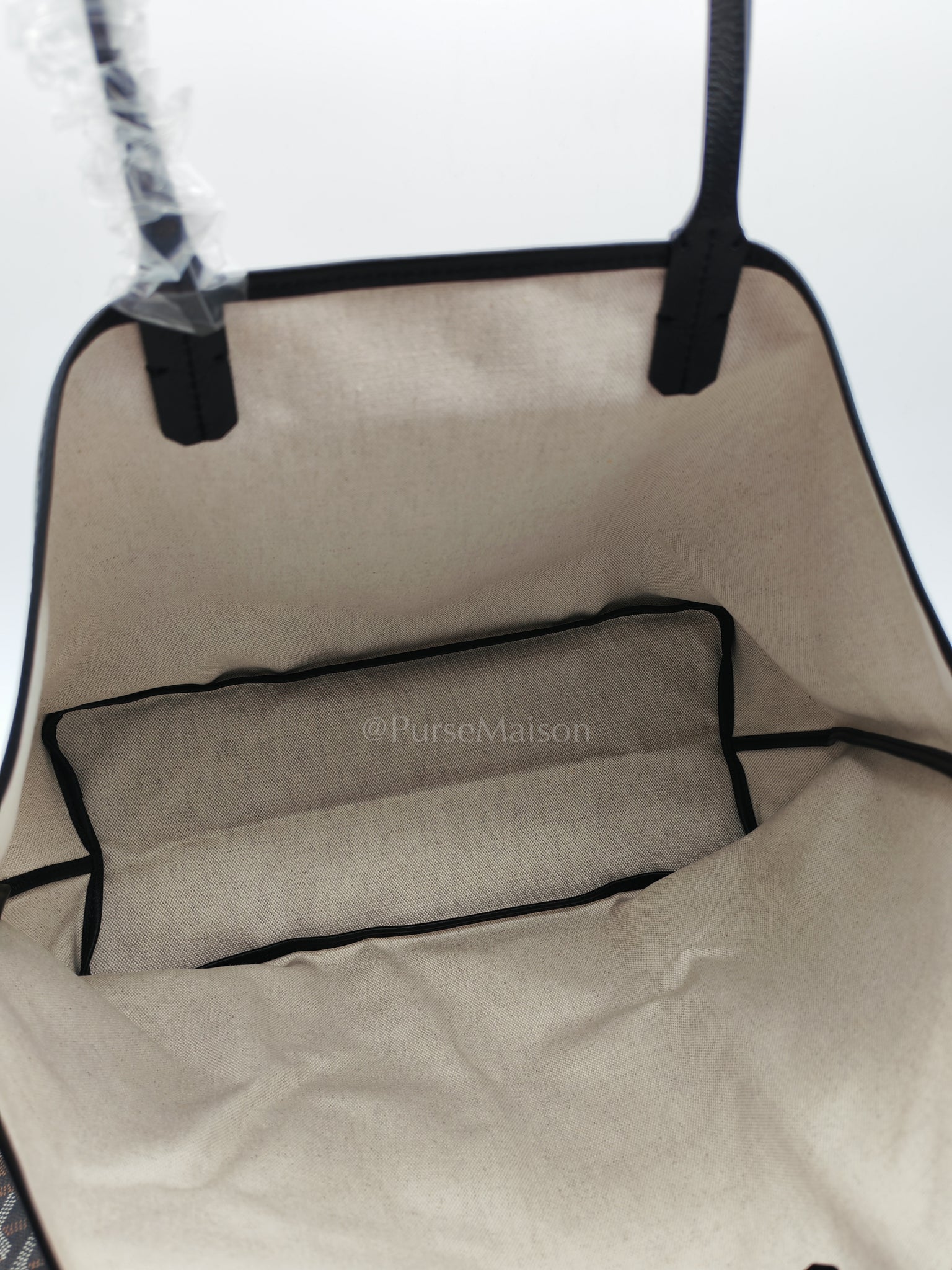 Saint Louis PM with Croc Universel Clip Charm in Noir/Black Goyardine Canvas | Purse Maison Luxury Bags Shop