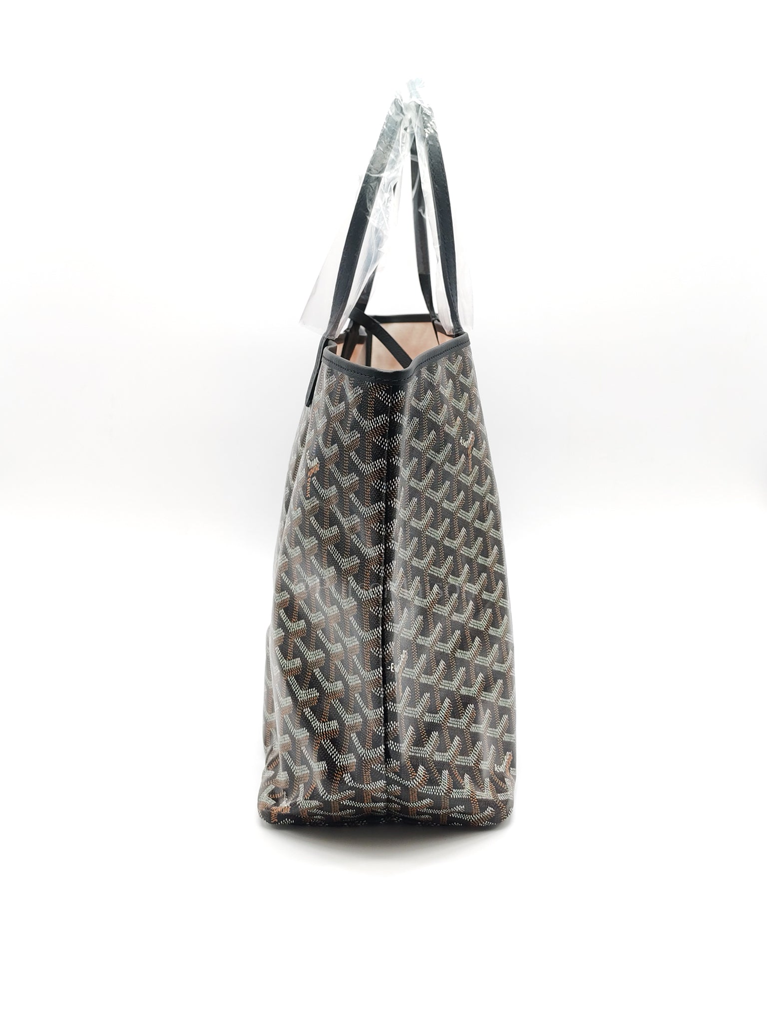Saint Louis PM with Croc Universel Clip Charm in Noir/Black Goyardine Canvas | Purse Maison Luxury Bags Shop