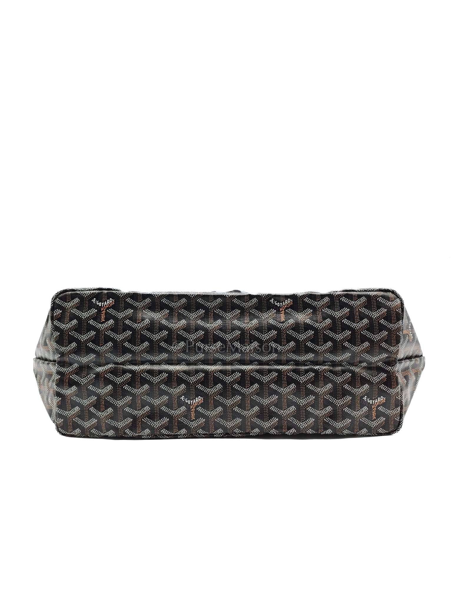 Saint Louis PM with Croc Universel Clip Charm in Noir/Black Goyardine Canvas | Purse Maison Luxury Bags Shop