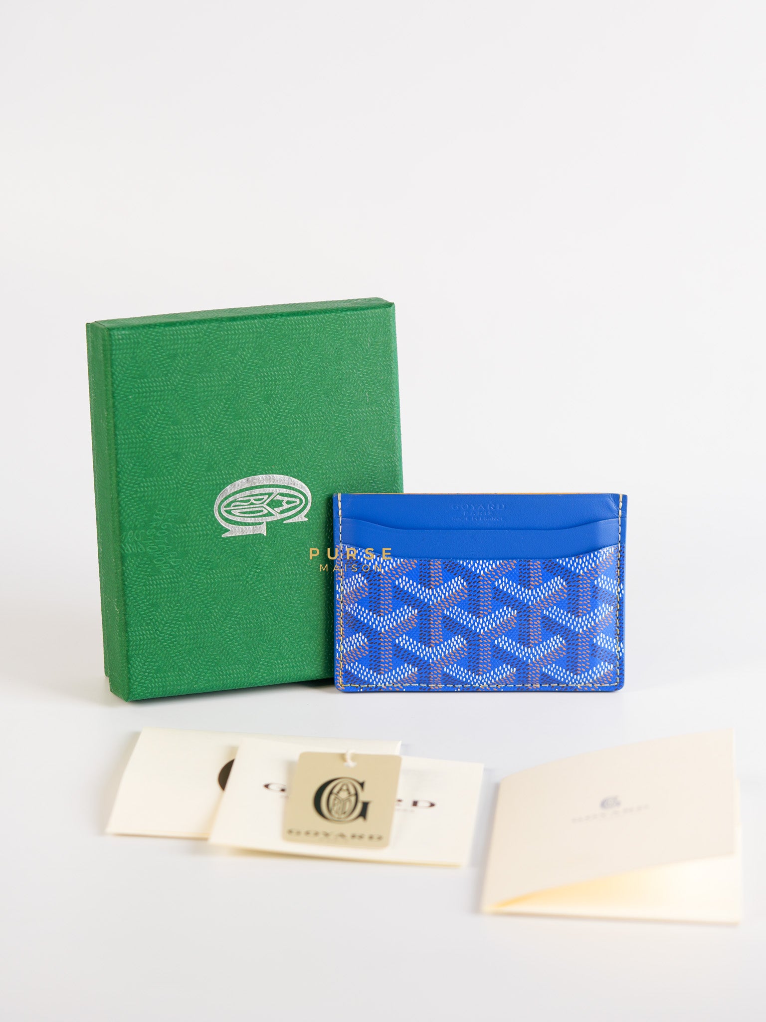 Saint Sulpice Card Holder Blue | Purse Maison Luxury Bags Shop