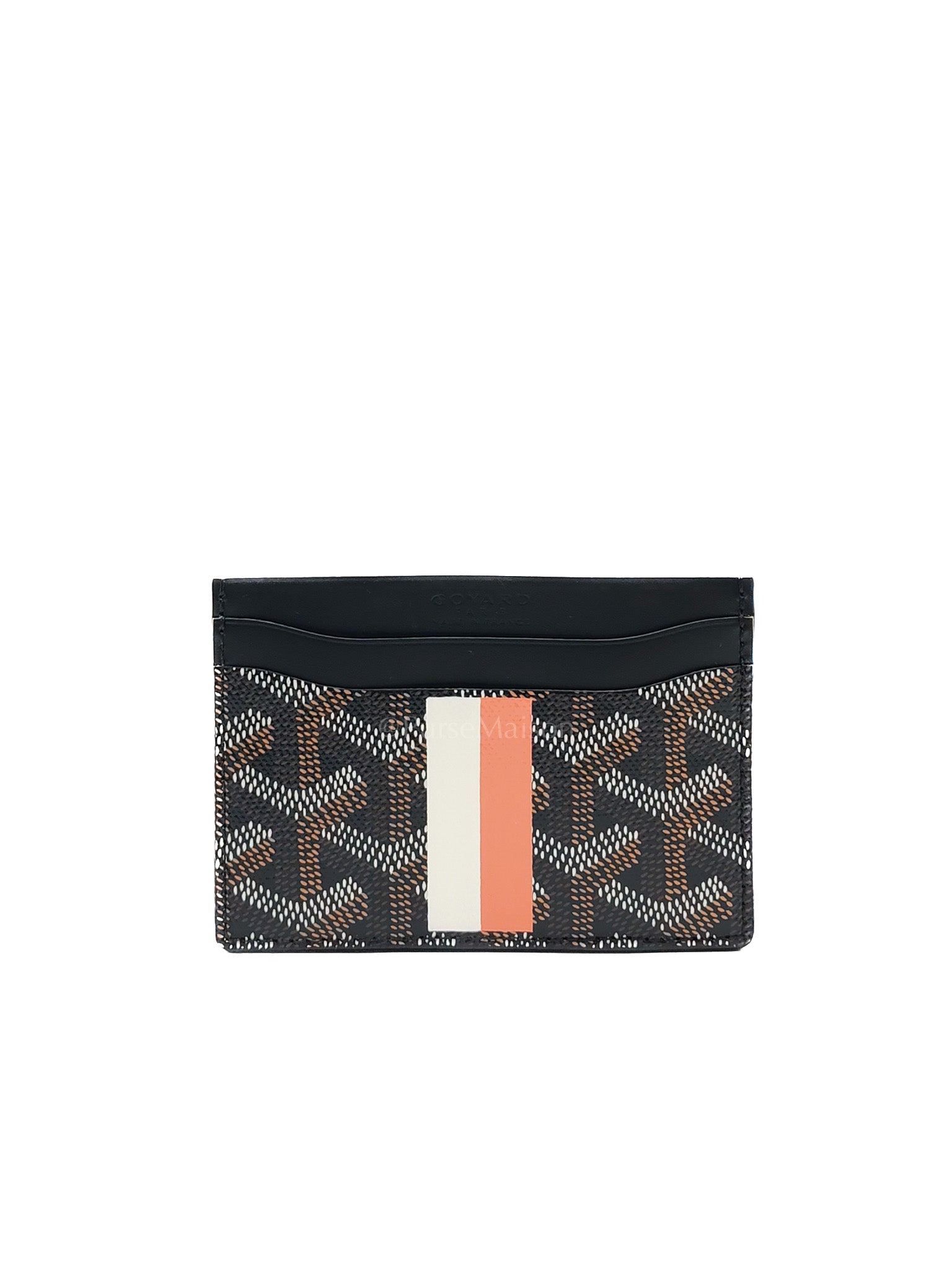 Saint Sulpice Card Holder in Black Goyardine Canvas | Purse Maison Luxury Bags Shop