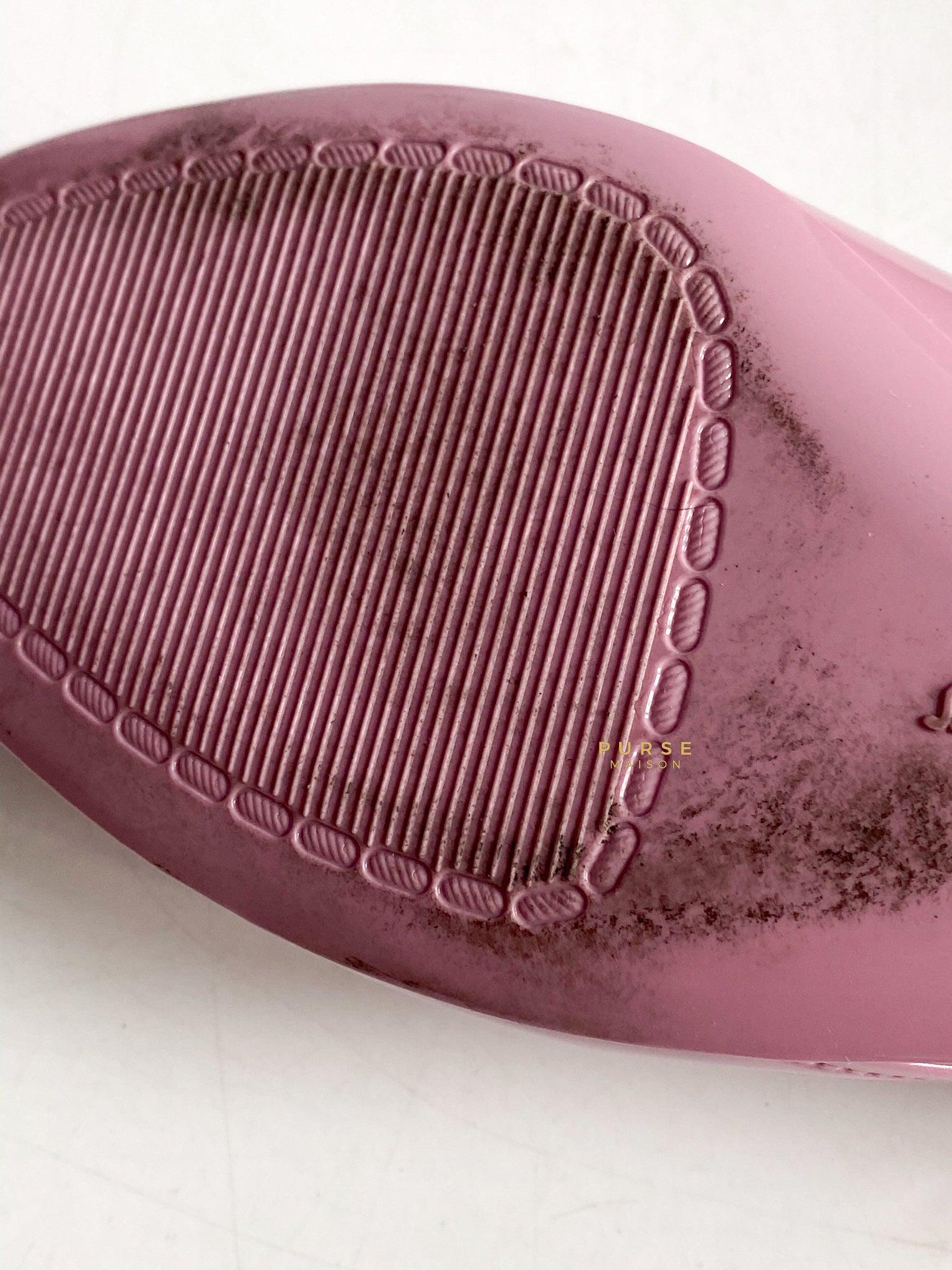 Salvatore Ferragamo Vara Jelly Shoes 3.0cm (Dark pink) Size 7 US (25cm)