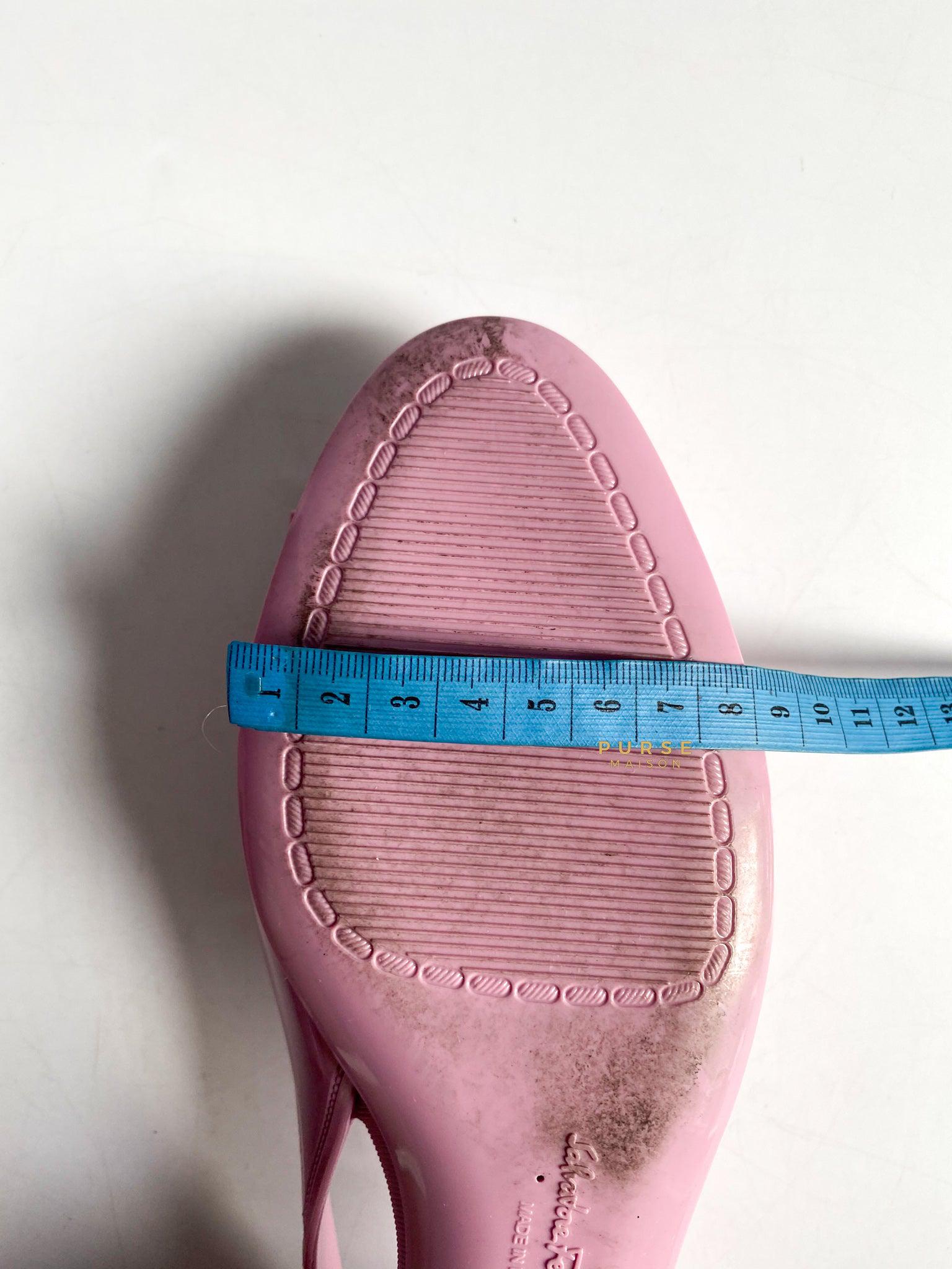 Salvatore Ferragamo Vara Jelly Shoes 3.0cm (Dark pink) Size 7 US (25cm)