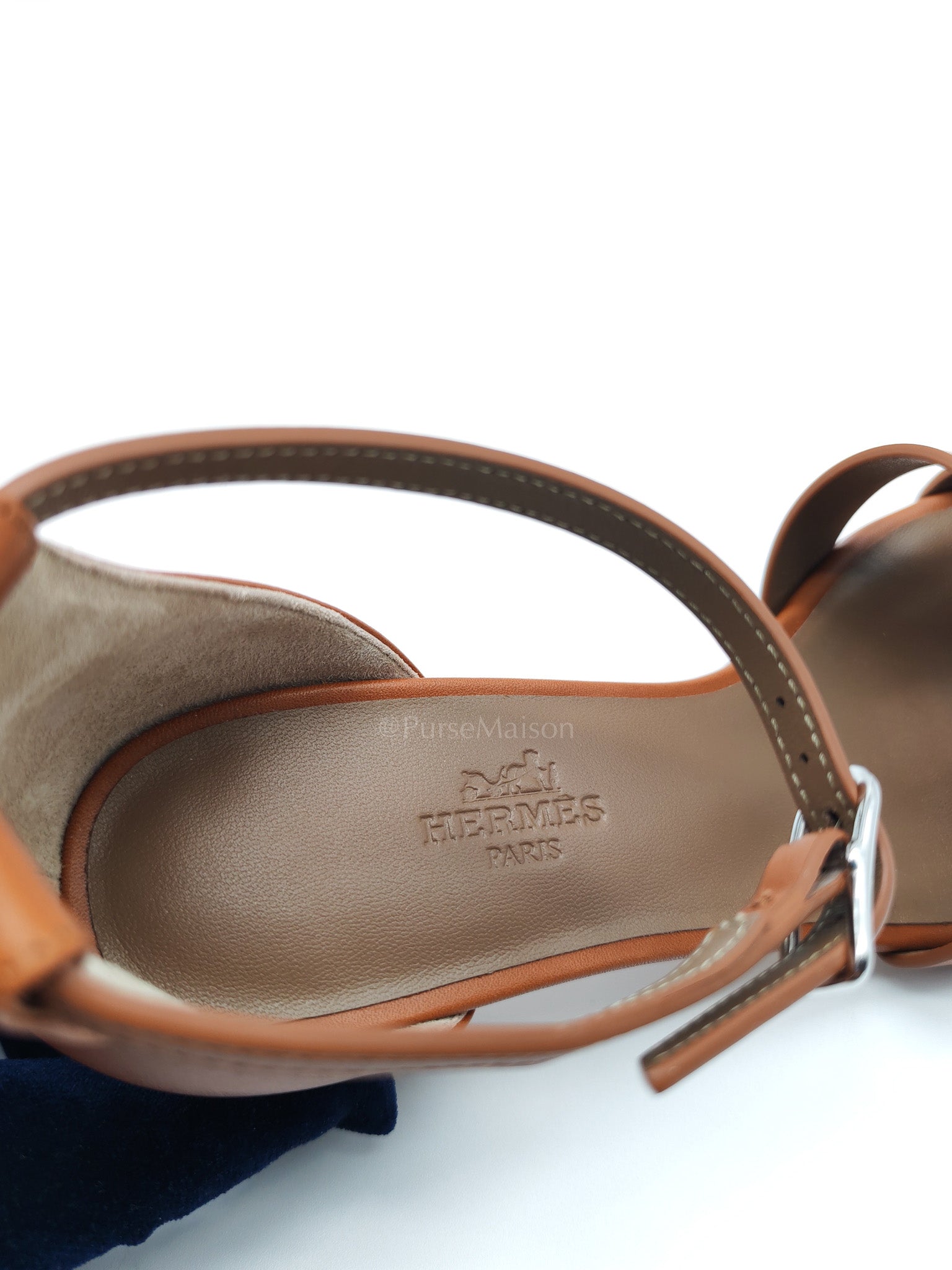 Encens 50 Sandals In Naturel Calfskin Leather EU 37 (23cm)