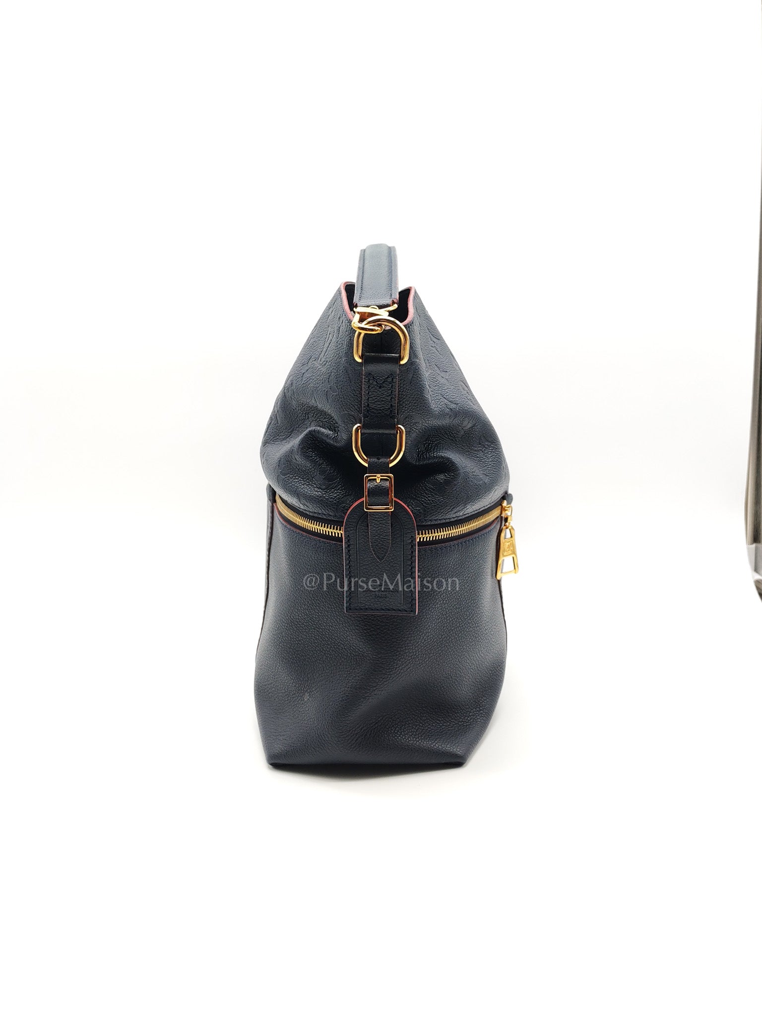 Melie Hobo Bag in Marine Rouge Monogram Empreinte Leather & Gold Hardawre (Datecode: DU3187)