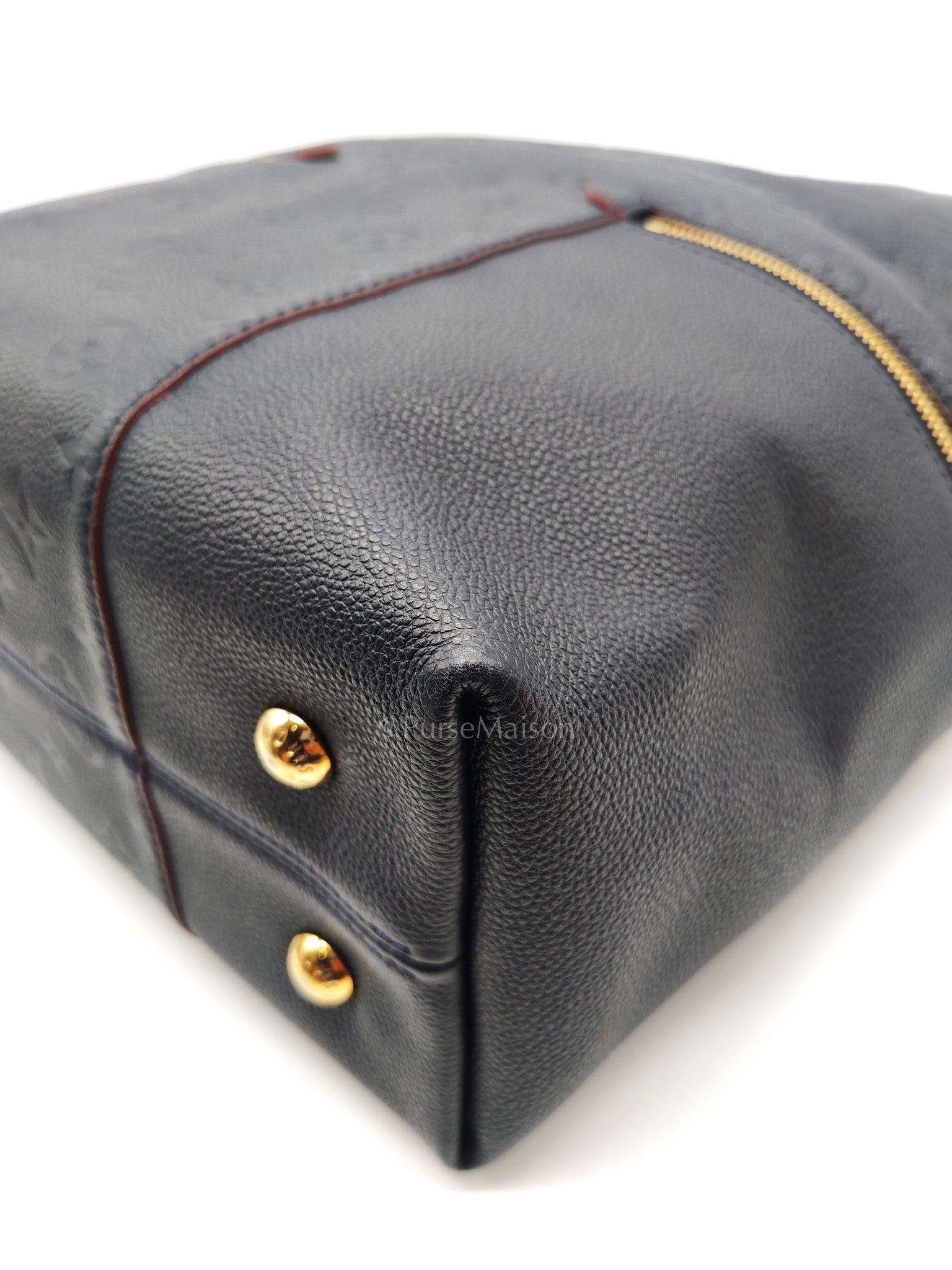 Melie Hobo Bag in Marine Rouge Monogram Empreinte Leather & Gold Hardawre (Datecode: DU3187)