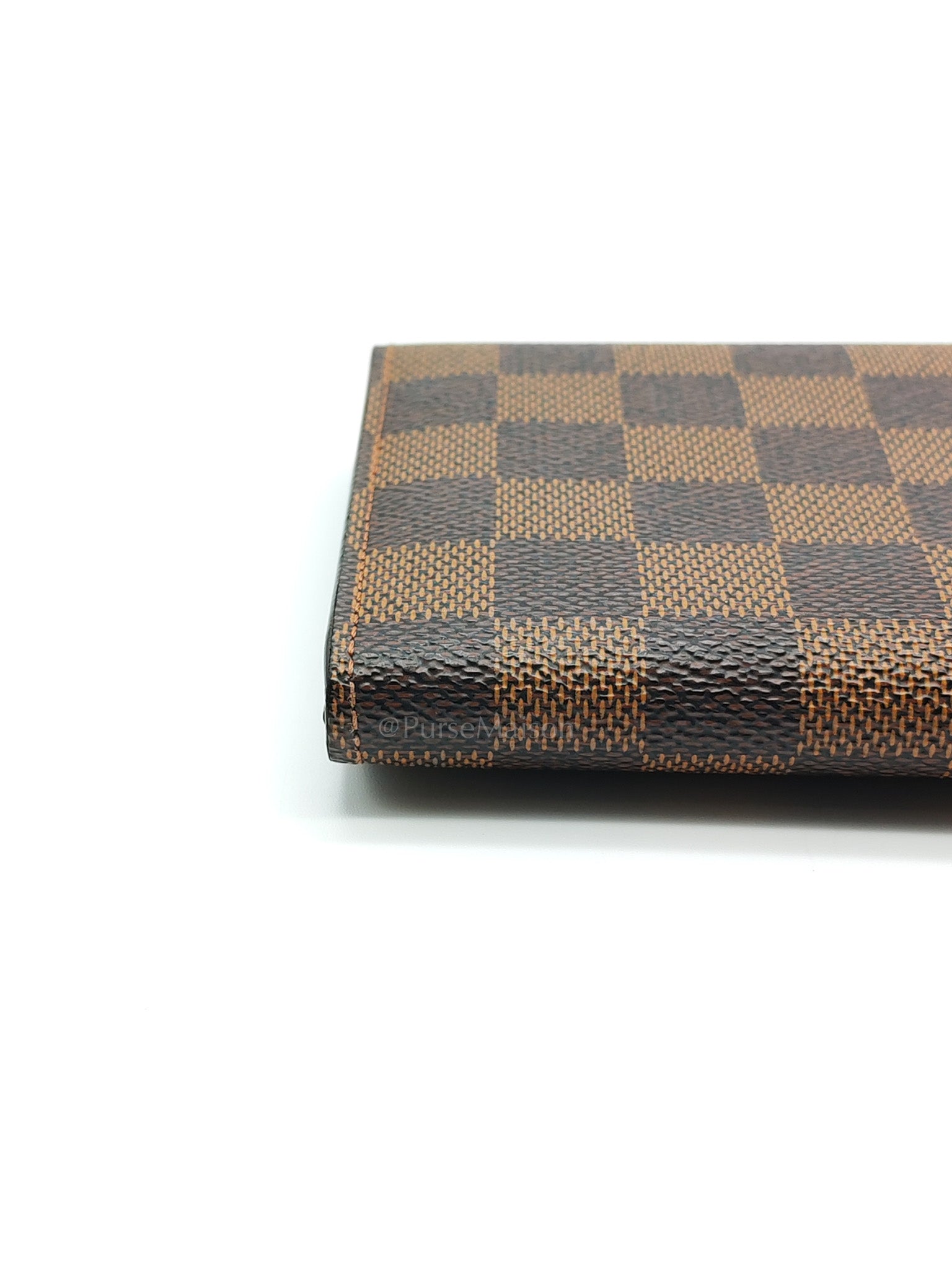 Sarah Long Wallet in Damier Ebene Canvas | Purse Maison Luxury Bags Shop