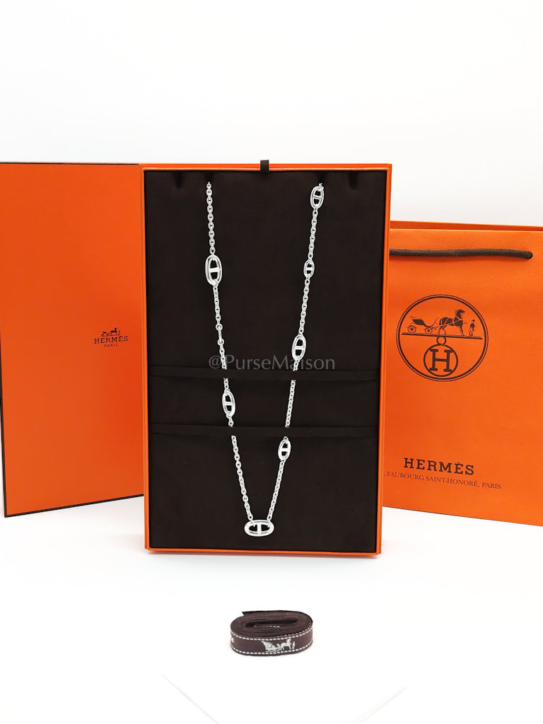 Sautoir Farandole Chain Sterling Silver Long Necklace Size 80cm | Purse Maison Luxury Bags Shop