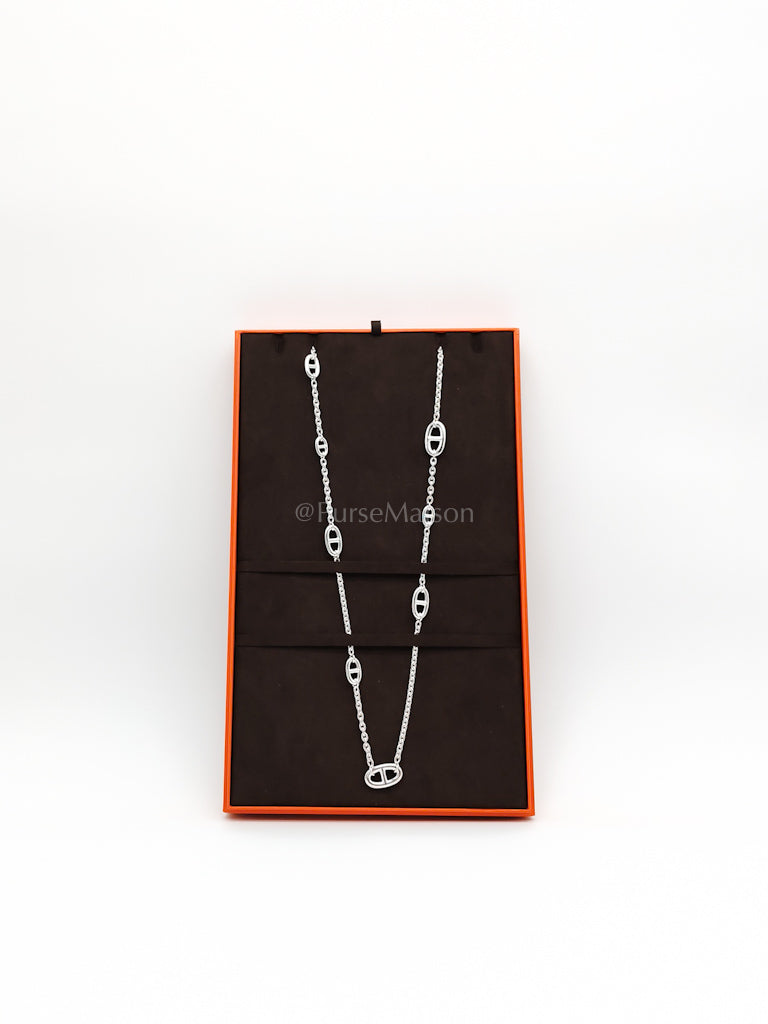 Sautoir Farandole Chain Sterling Silver Long Necklace Size 80cm | Purse Maison Luxury Bags Shop