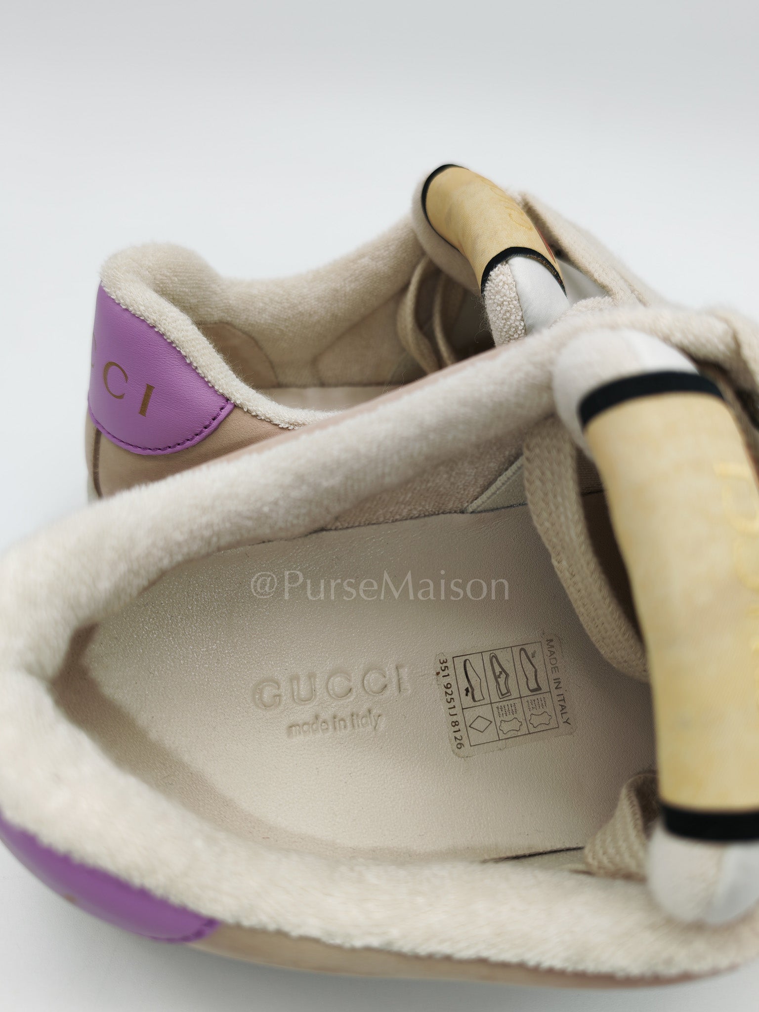 Screener Ace Women's GG Sylvie Web Enamel Logo Supreme Sneakers Size 36 EU (24cm) | Purse Maison Luxury Bags Shop