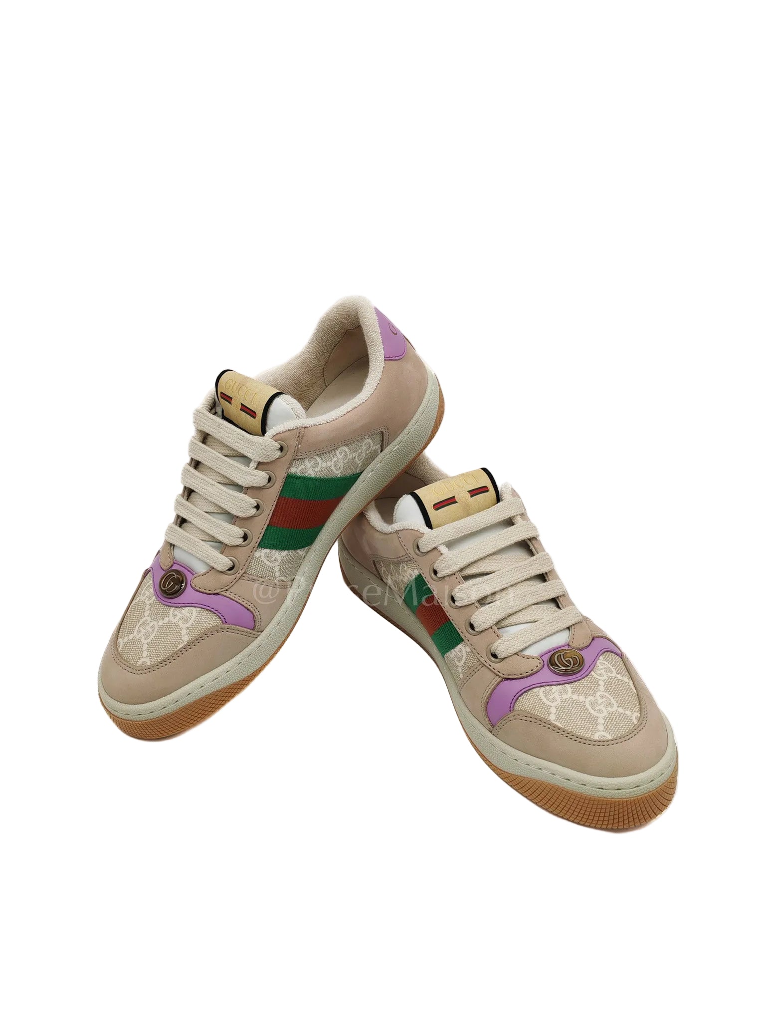 Screener Ace Women's GG Sylvie Web Enamel Logo Supreme Sneakers Size 36 EU (24cm) | Purse Maison Luxury Bags Shop