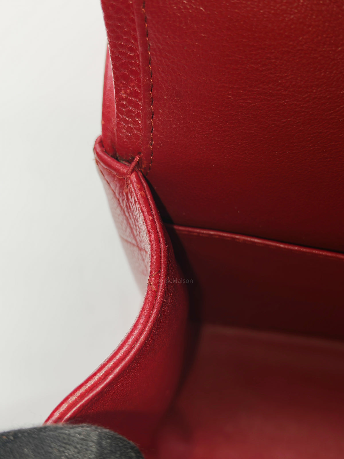 Chanel Classic Double Flap Jumbo in Red Quilted Caviar Leather and Silver Hardware Series 16