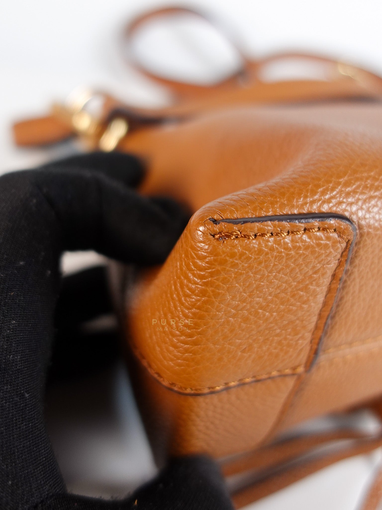 See By Chloe Joan Mini Shoulder Bag in Brown & Gold Hardware | Purse Maison Luxury Bags Shop