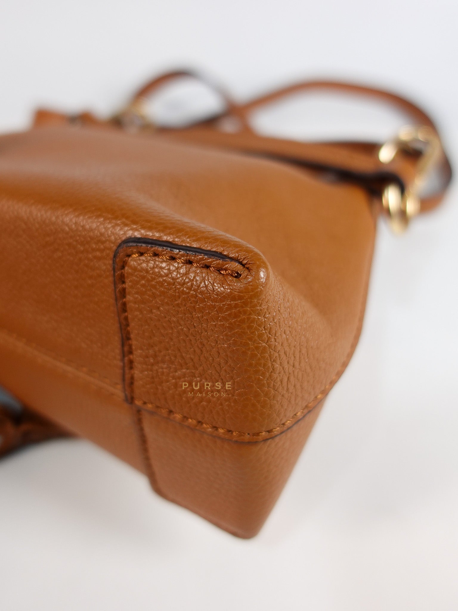 See By Chloe Joan Mini Shoulder Bag in Brown & Gold Hardware | Purse Maison Luxury Bags Shop