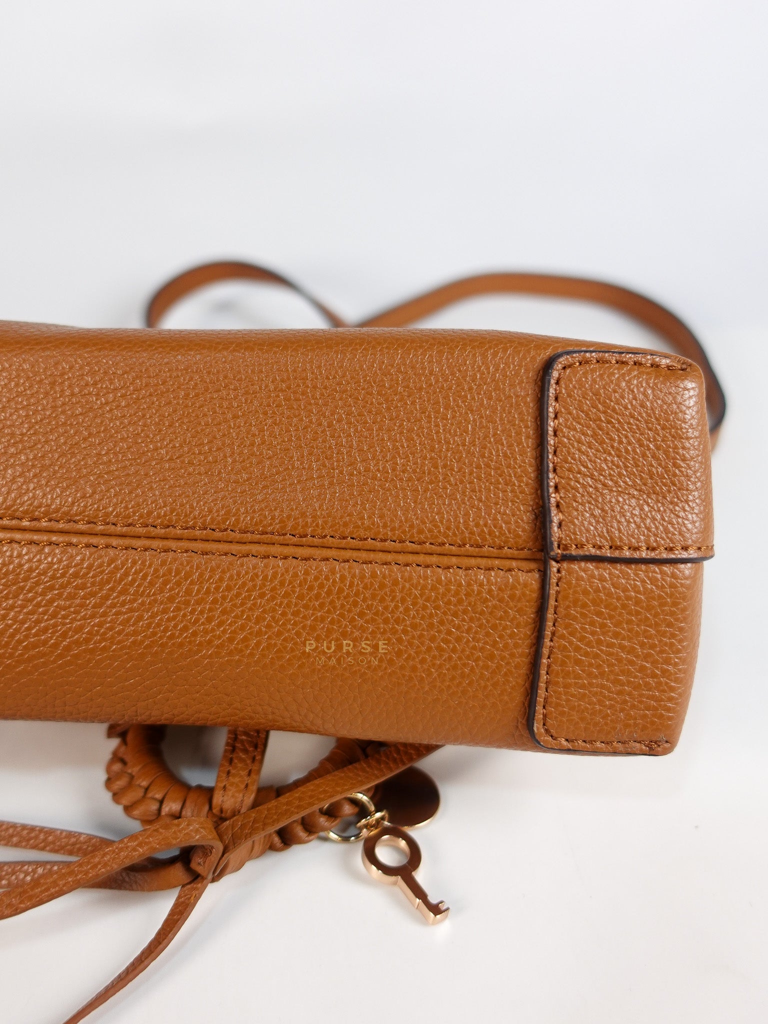 See By Chloe Joan Mini Shoulder Bag in Brown & Gold Hardware | Purse Maison Luxury Bags Shop