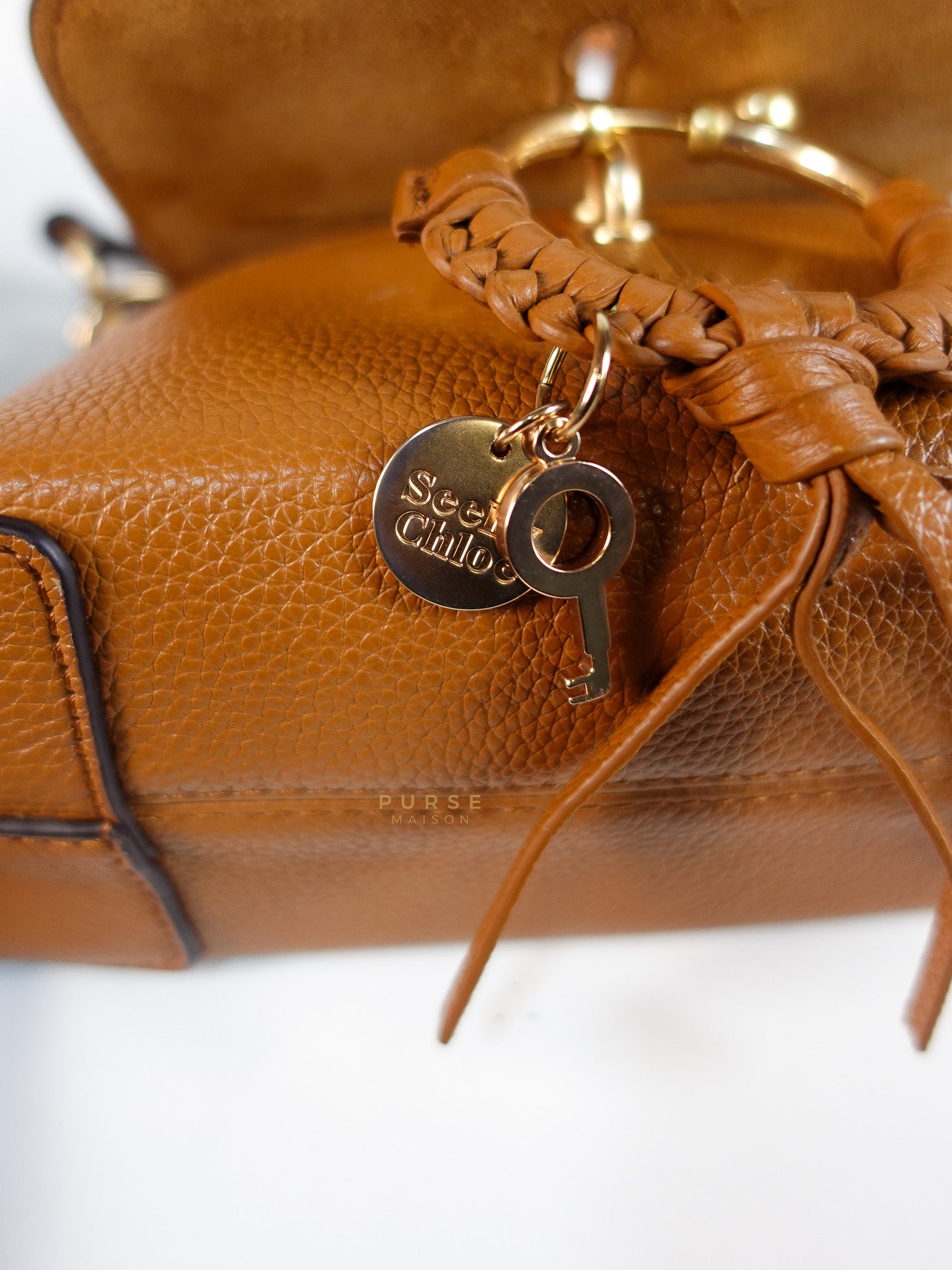 See By Chloe Joan Mini Shoulder Bag in Brown & Gold Hardware | Purse Maison Luxury Bags Shop