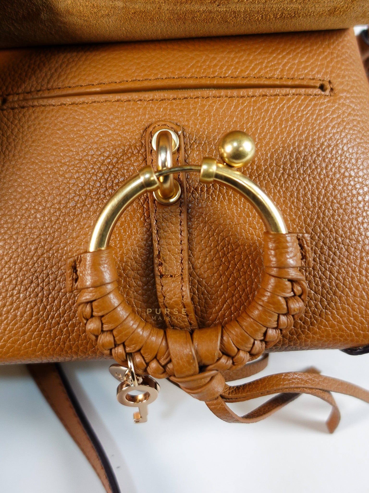 See By Chloe Joan Mini Shoulder Bag in Brown & Gold Hardware | Purse Maison Luxury Bags Shop