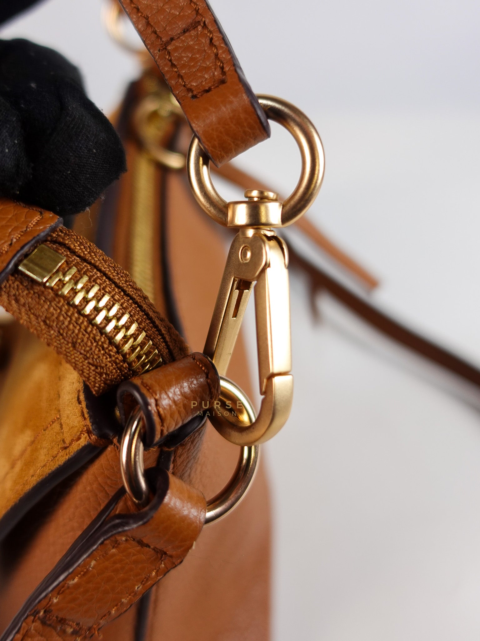 See By Chloe Joan Mini Shoulder Bag in Brown & Gold Hardware | Purse Maison Luxury Bags Shop