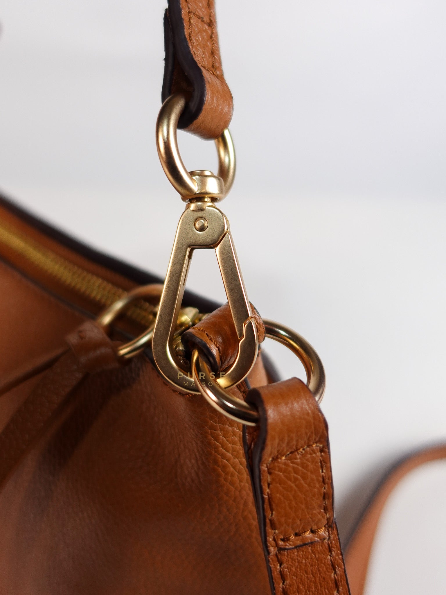 See By Chloe Joan Mini Shoulder Bag in Brown & Gold Hardware | Purse Maison Luxury Bags Shop