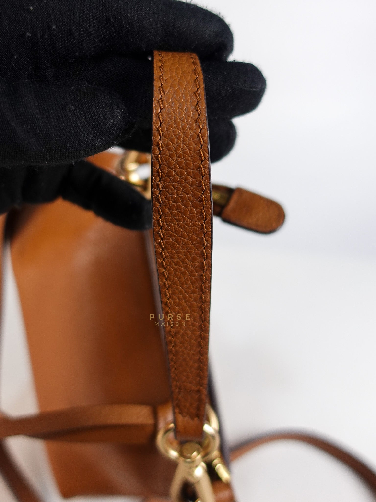 See By Chloe Joan Mini Shoulder Bag in Brown & Gold Hardware | Purse Maison Luxury Bags Shop