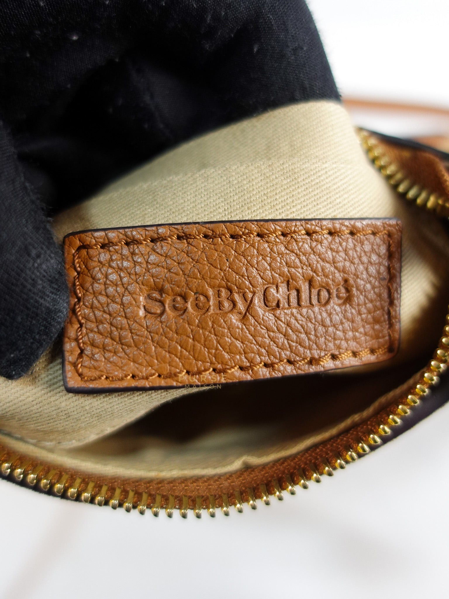 See By Chloe Joan Mini Shoulder Bag in Brown & Gold Hardware | Purse Maison Luxury Bags Shop