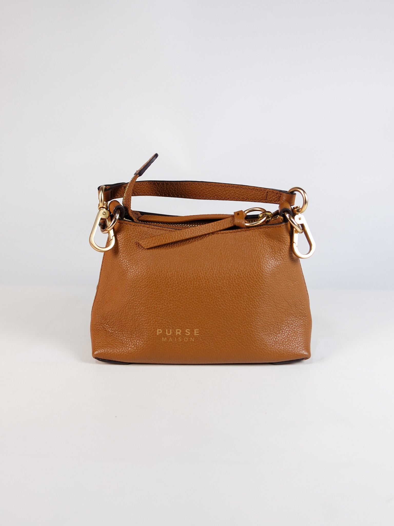 See By Chloe Joan Mini Shoulder Bag in Brown & Gold Hardware | Purse Maison Luxury Bags Shop