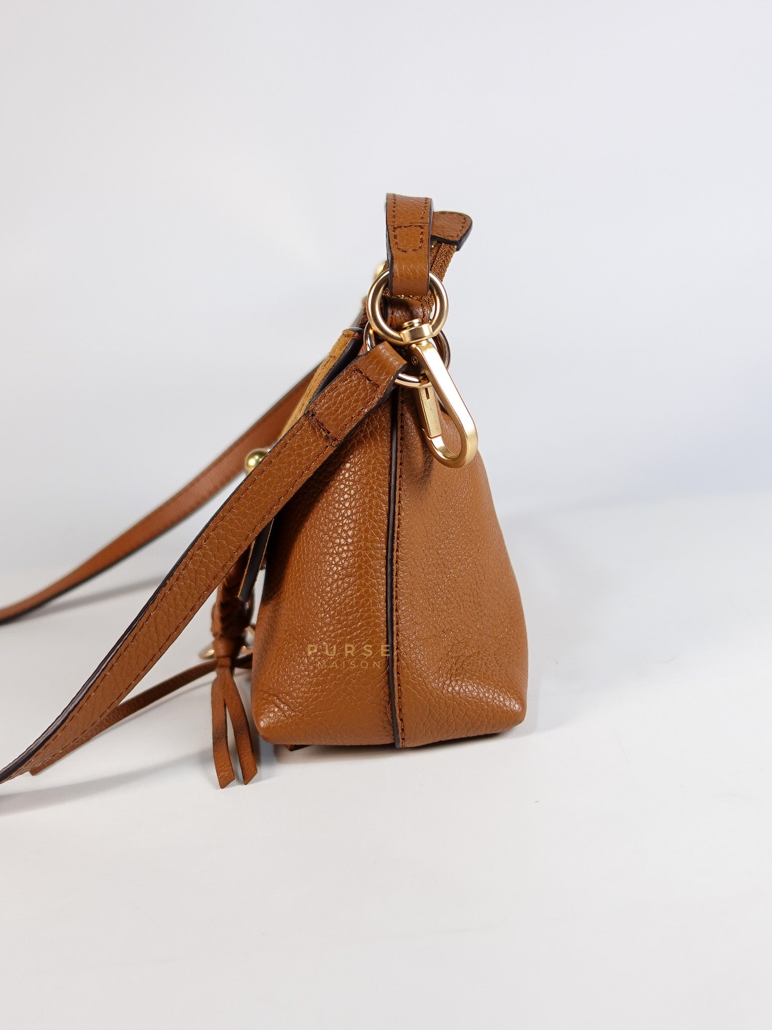 See By Chloe Joan Mini Shoulder Bag in Brown & Gold Hardware | Purse Maison Luxury Bags Shop