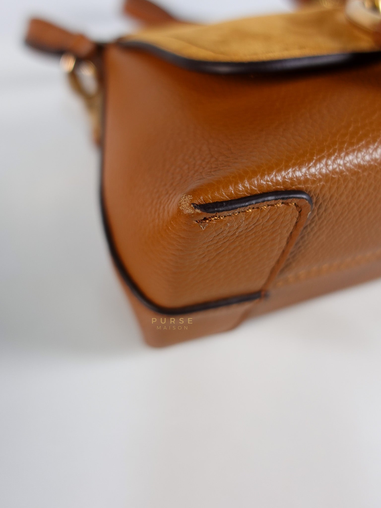 See By Chloe Joan Mini Shoulder Bag in Brown & Gold Hardware | Purse Maison Luxury Bags Shop