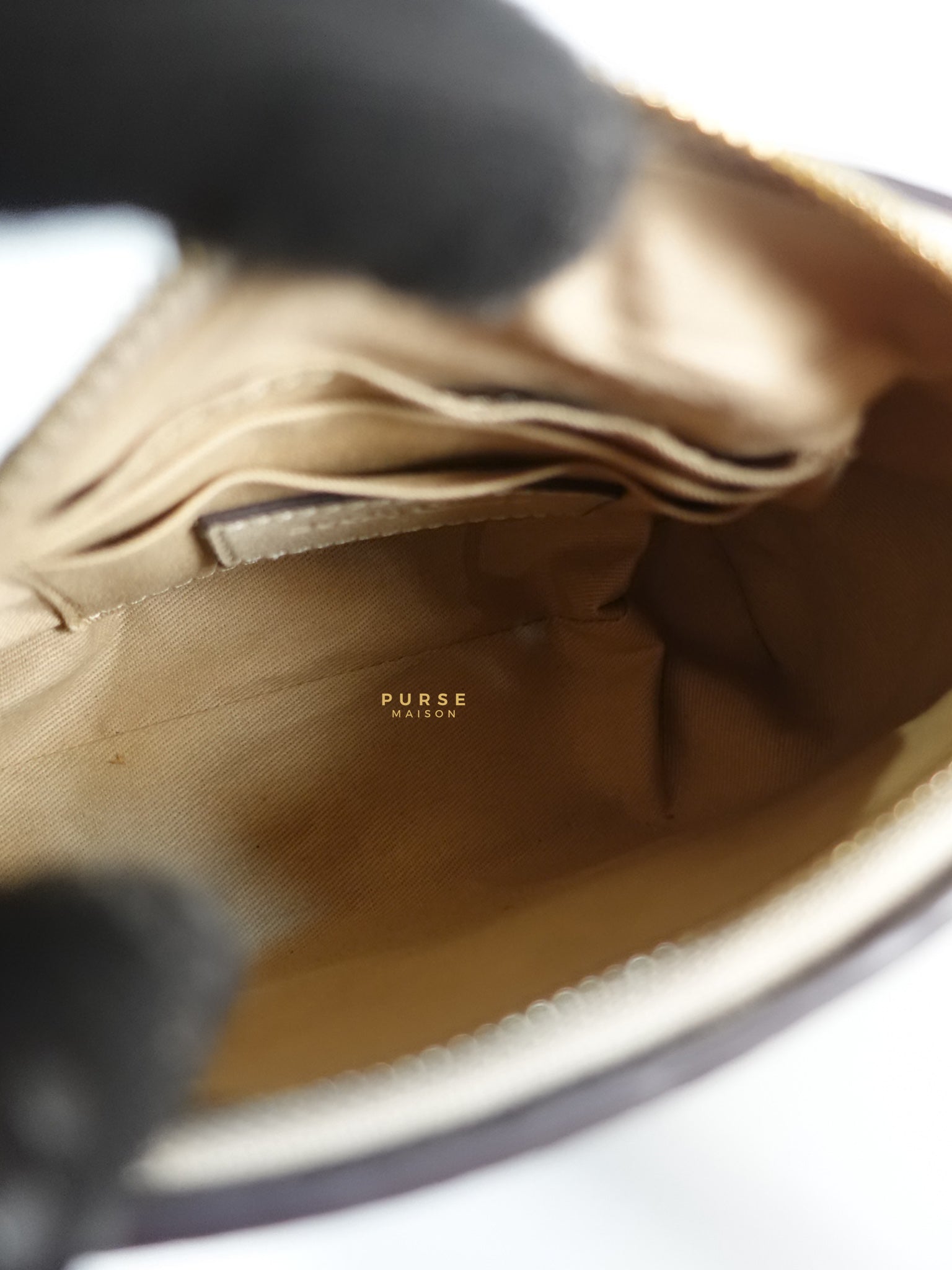 See Mini Beige Leather Shoulder Bag | Purse Maison Luxury Bags Shop