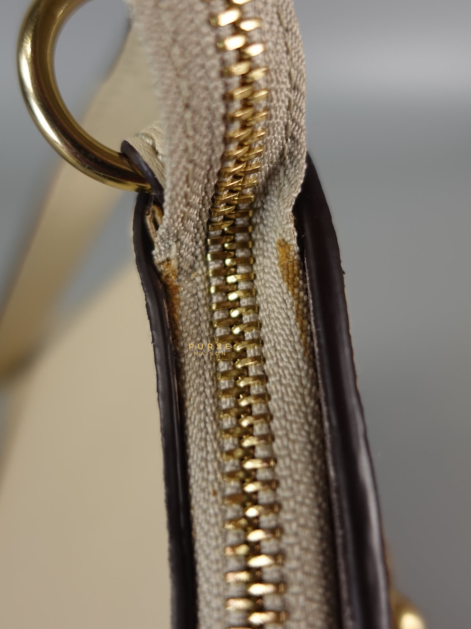 See Mini Beige Leather Shoulder Bag | Purse Maison Luxury Bags Shop