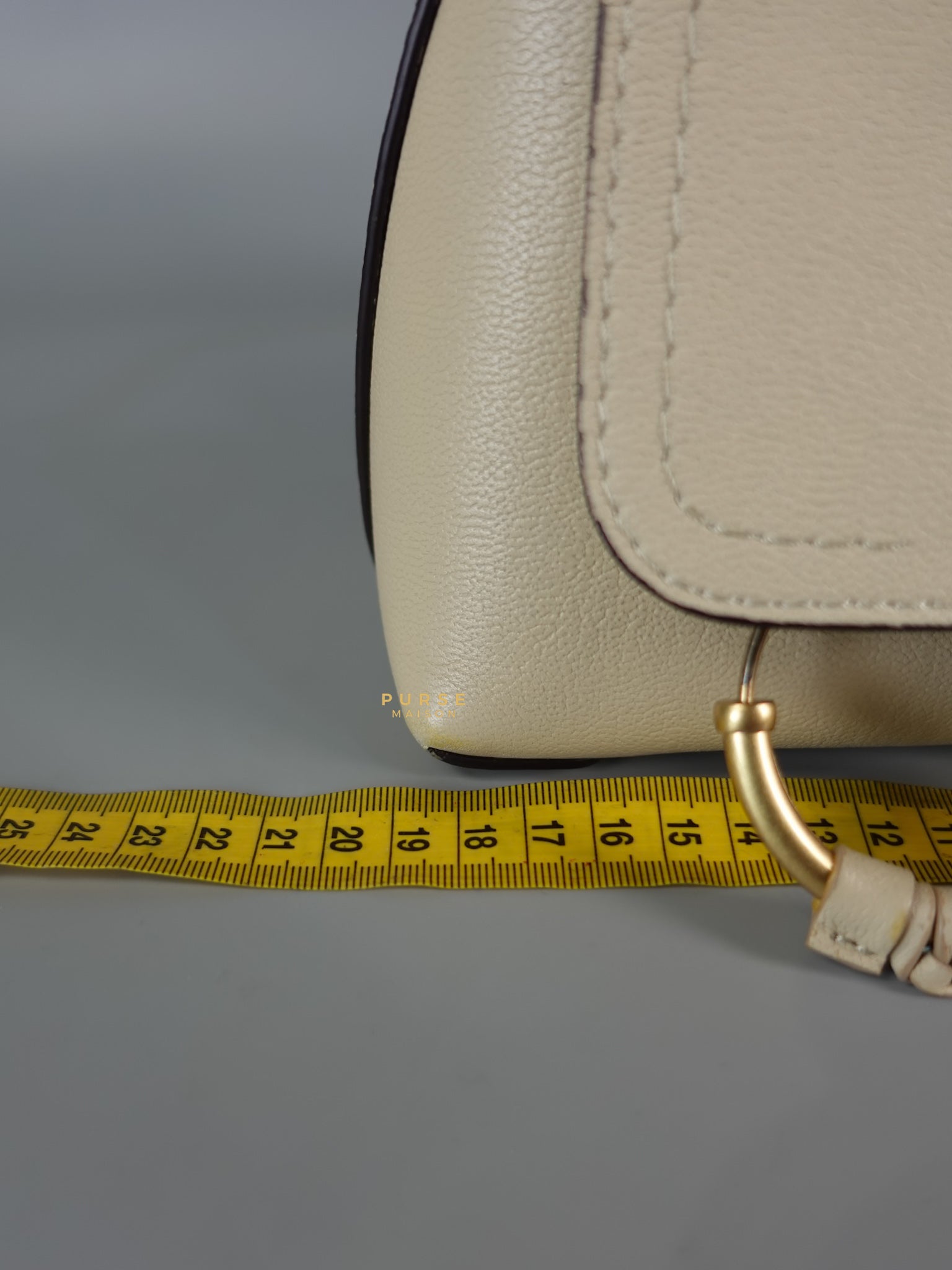 See Mini Beige Leather Shoulder Bag | Purse Maison Luxury Bags Shop