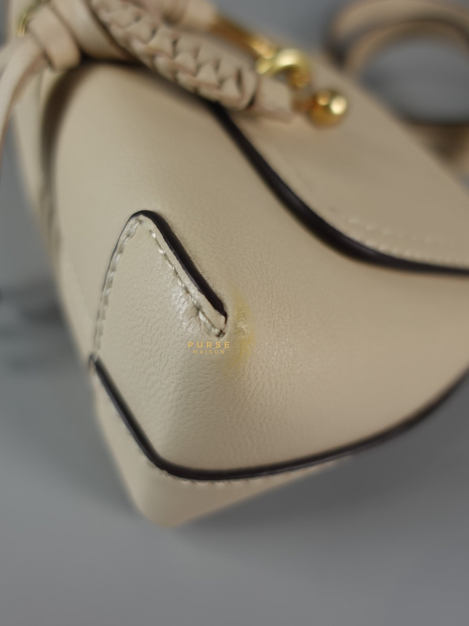 See Mini Beige Leather Shoulder Bag | Purse Maison Luxury Bags Shop