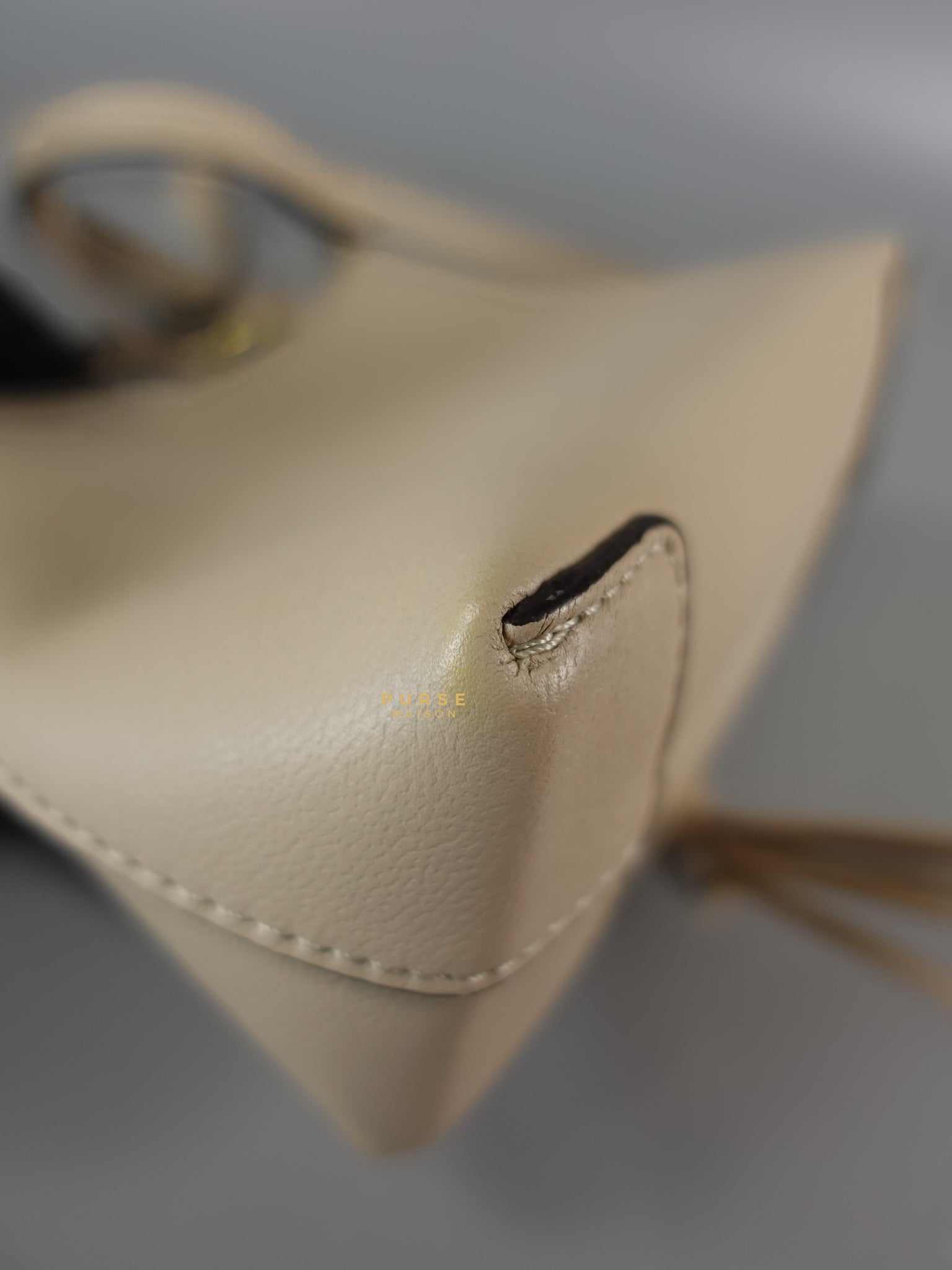 See Mini Beige Leather Shoulder Bag | Purse Maison Luxury Bags Shop